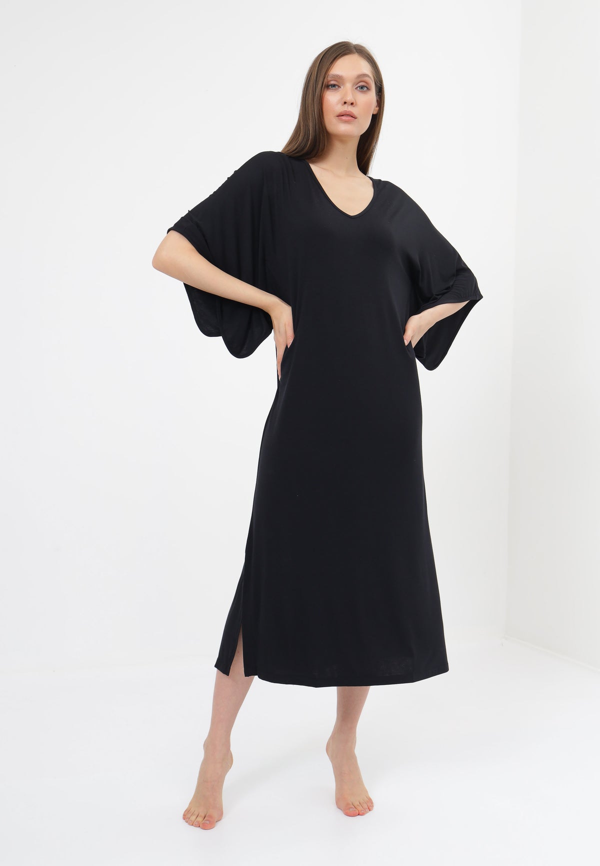 Women's Long Nightdress Made of Bamboo Viscose