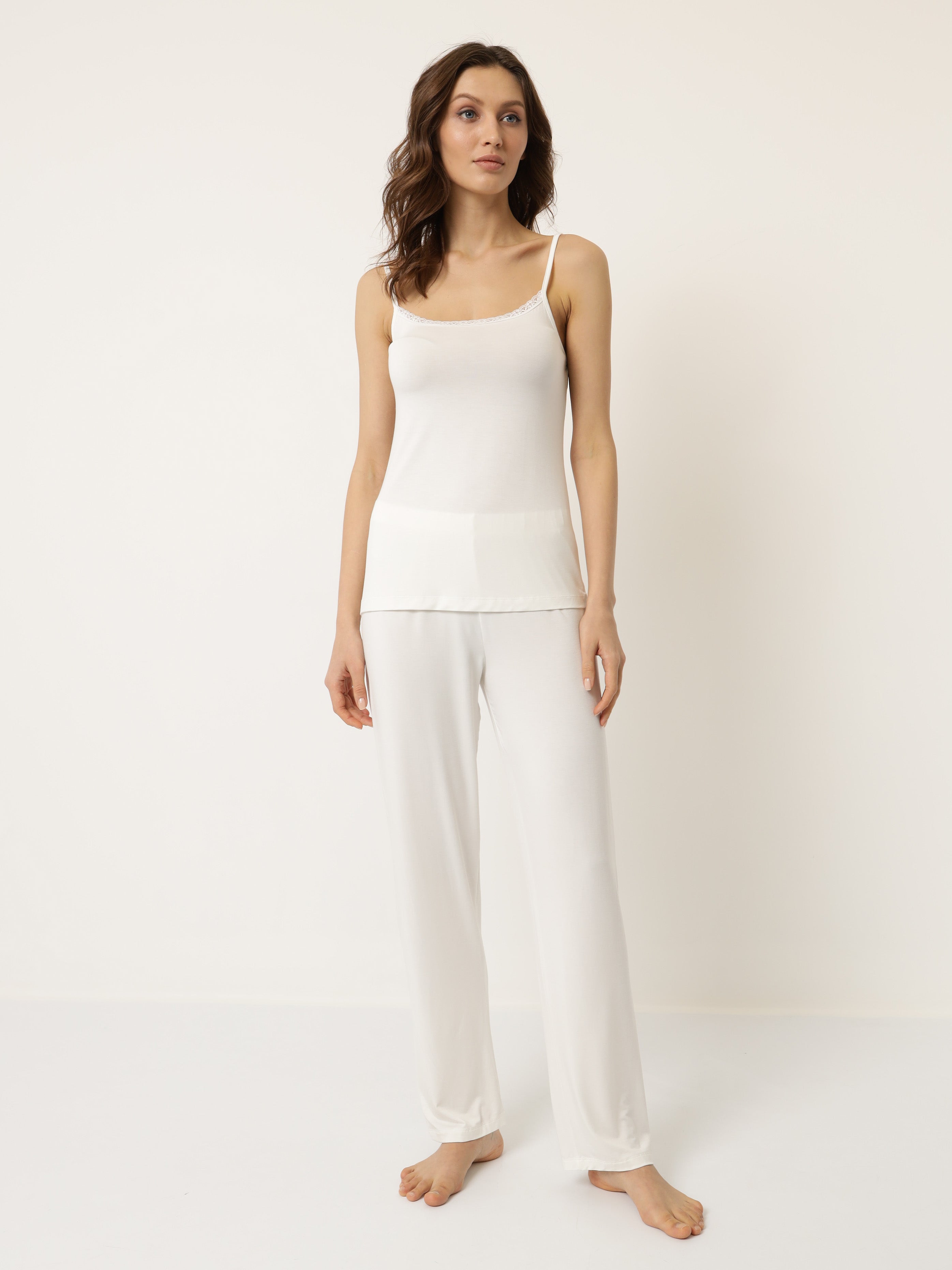 Damen Pyjama Set mit Morgenmantel aus Bambus viskose