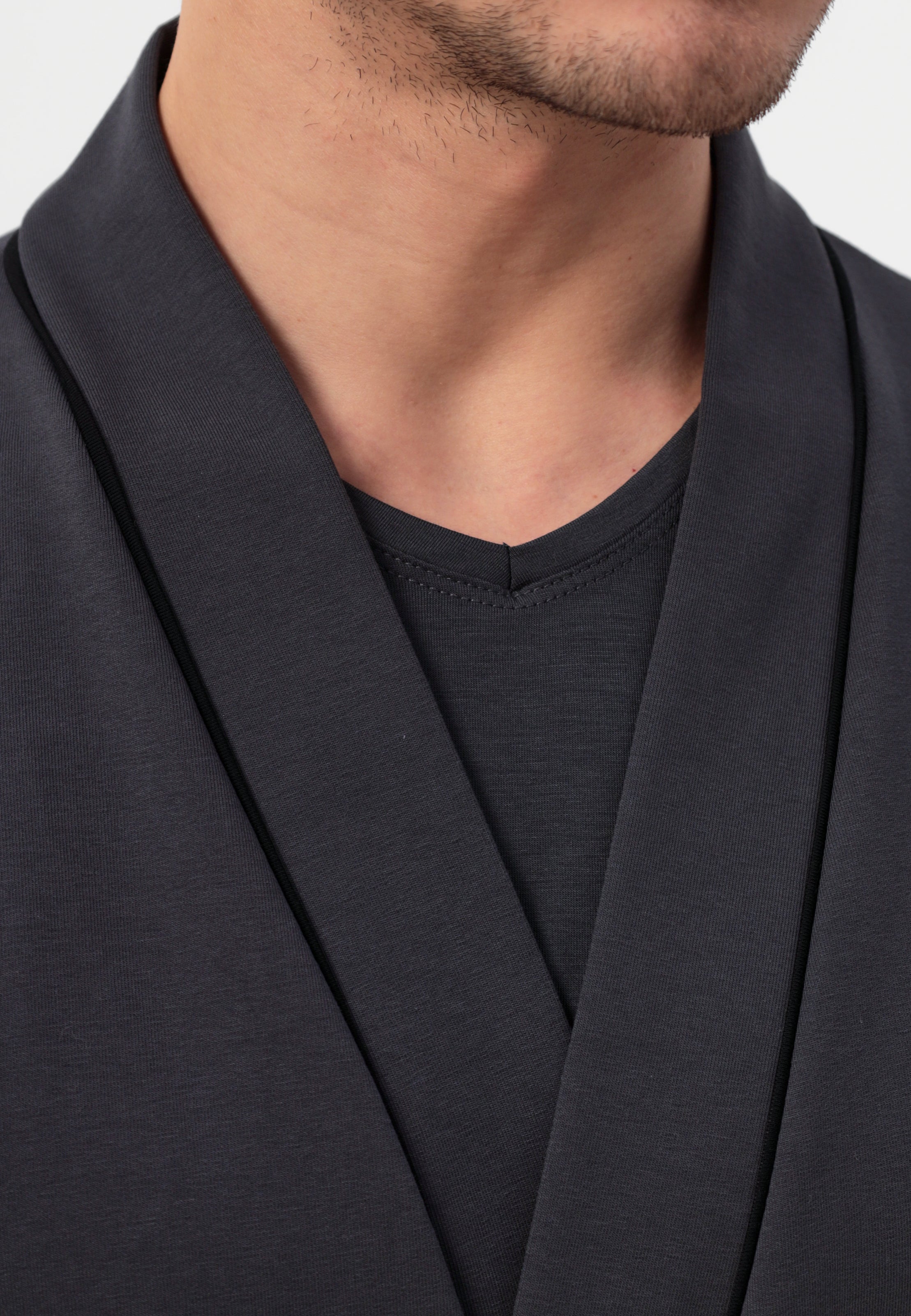 Herren Morgenmantel aus 100% hochwertiger Baumwolle