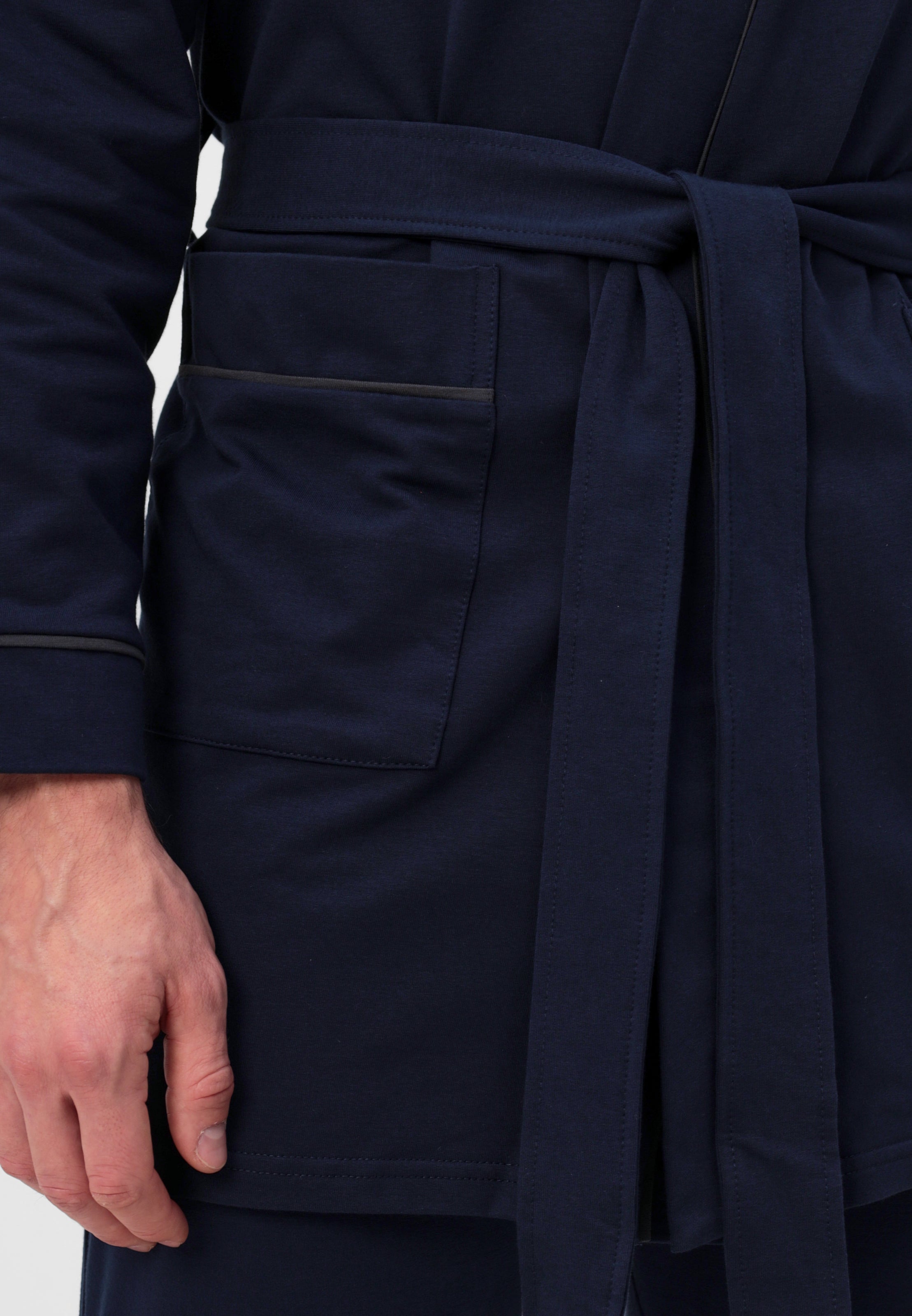 Herren Morgenmantel aus 100% hochwertiger Baumwolle