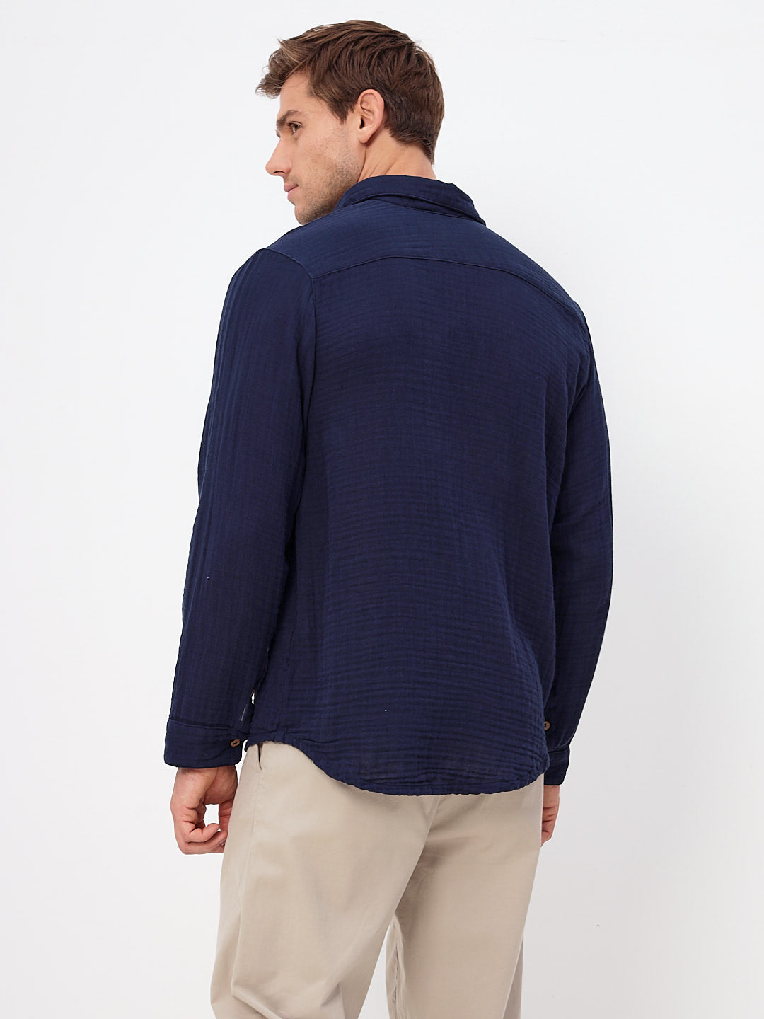 Herren Sommer und Freizeit Mode Hemd aus lässige Musselin