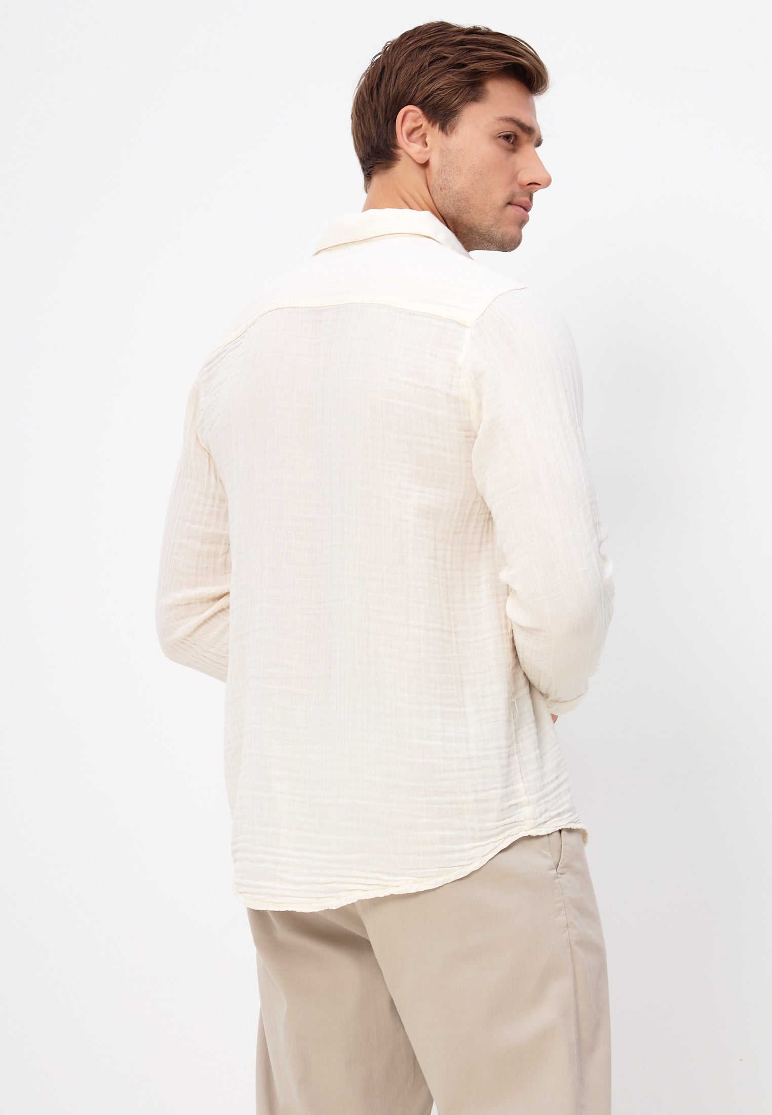 Herren Sommer und Freizeit Mode Hemd aus lässige Musselin