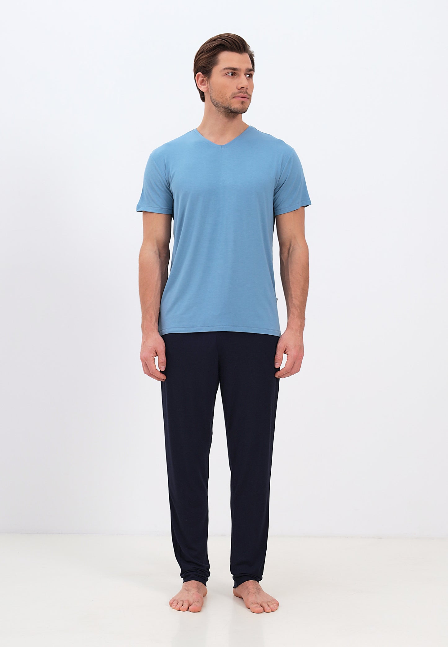 Pyjama pour jeunes/adolescents avec pantalon long et haut à manches courtes (13-18 ans)