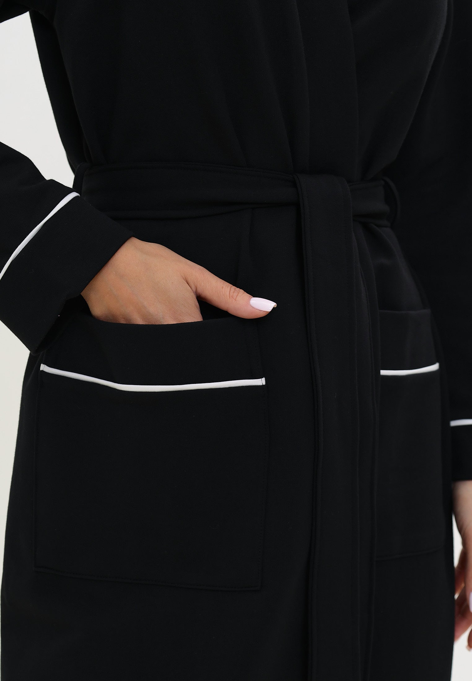 Damen Morgenmantel aus hochwertiger Baumwolle