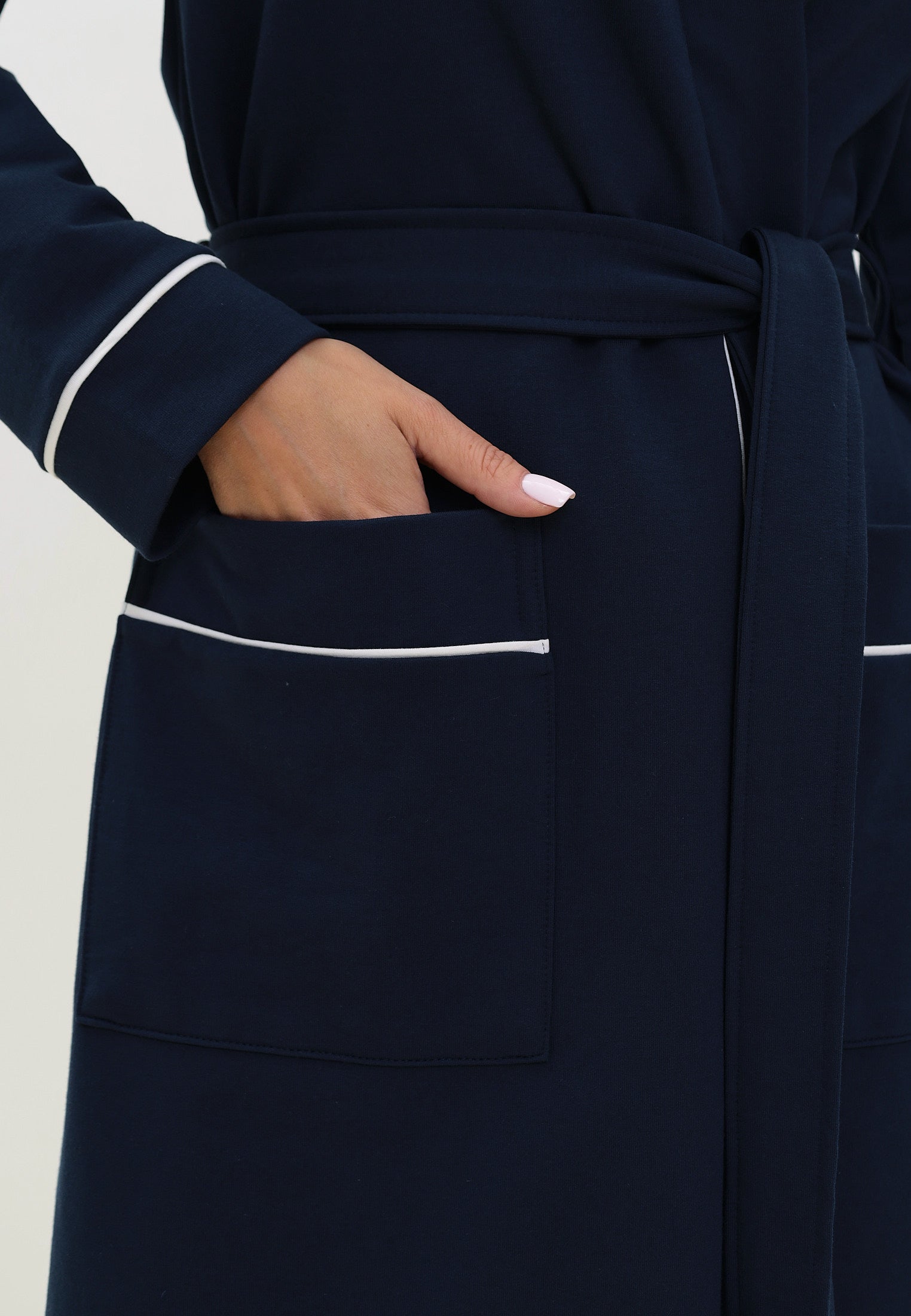 Damen Morgenmantel aus hochwertiger Baumwolle