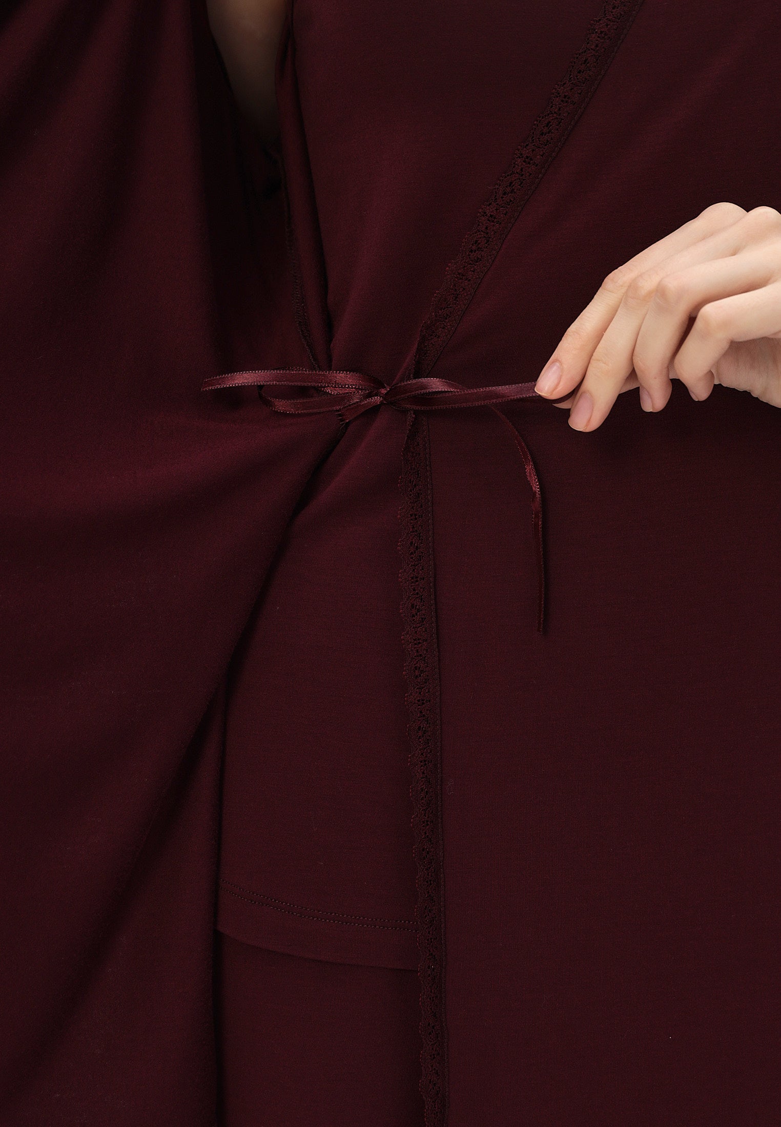 Damen Pyjama Set mit Morgenmantel aus Bambus viskose