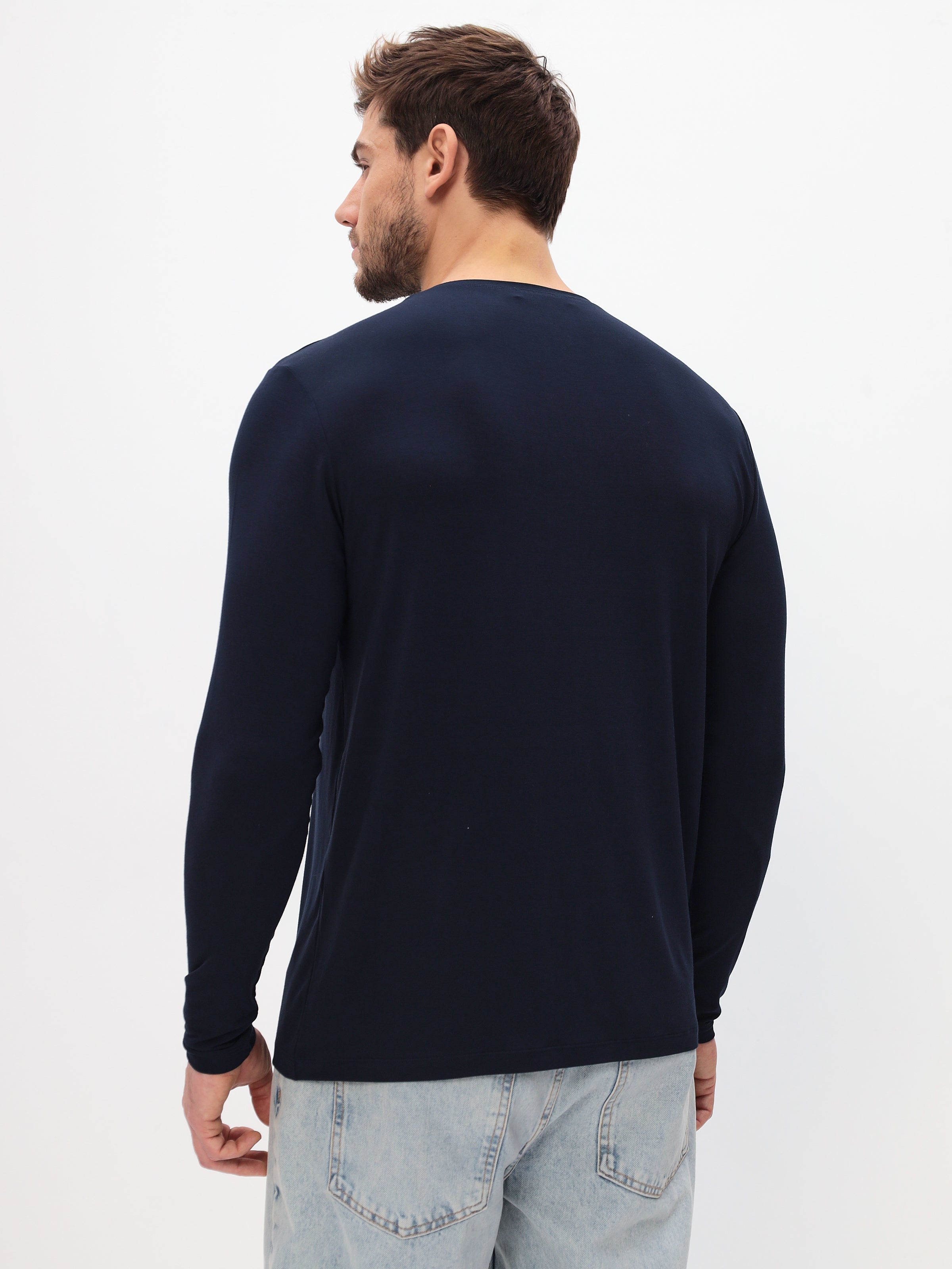 Herren Langarmshirt aus hochwertiger Bambusviskose