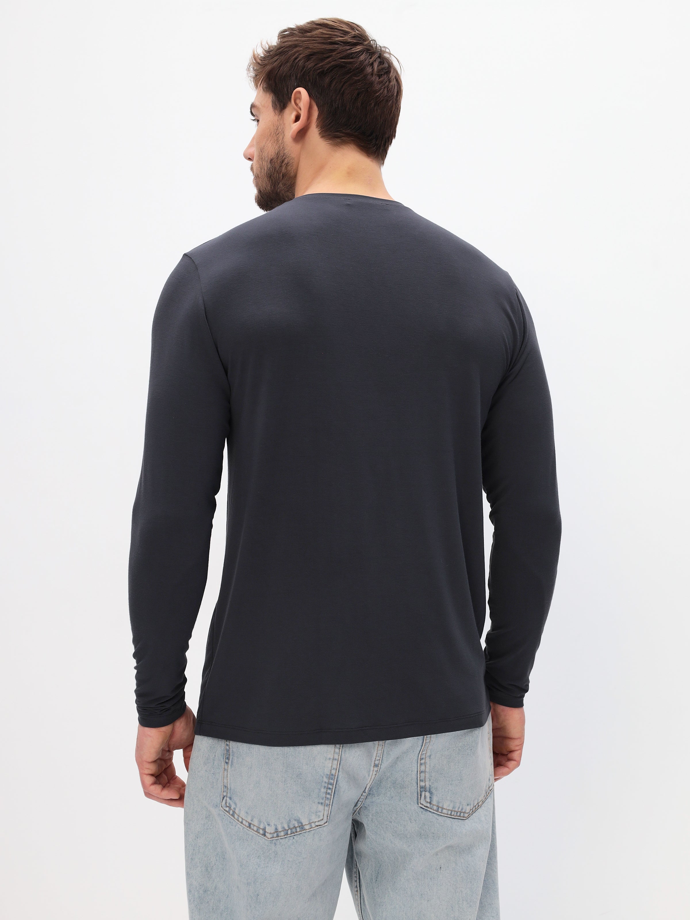 Herren Langarmshirt aus hochwertiger Bambusviskose