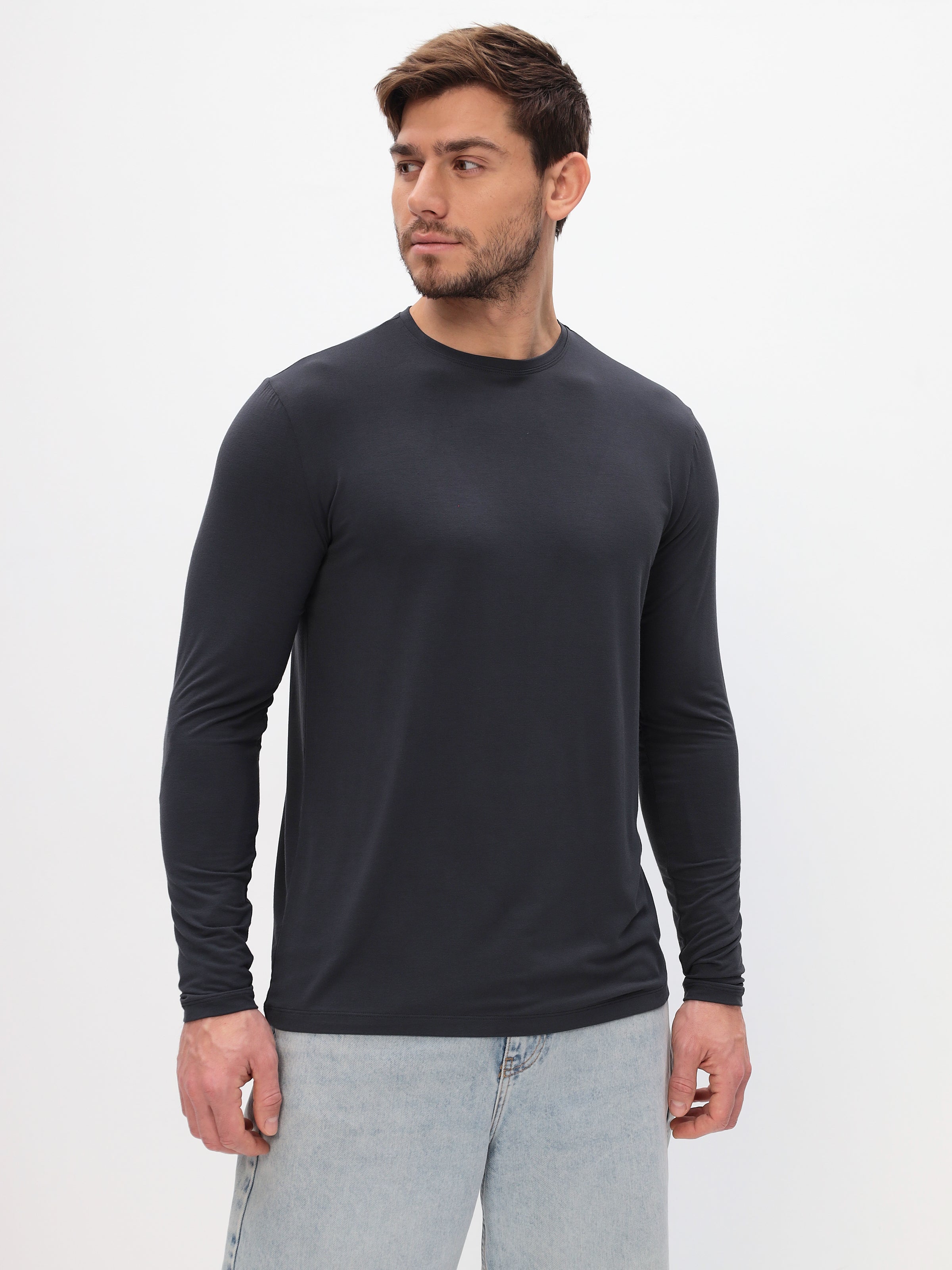 Herren Langarmshirt aus hochwertiger Bambusviskose