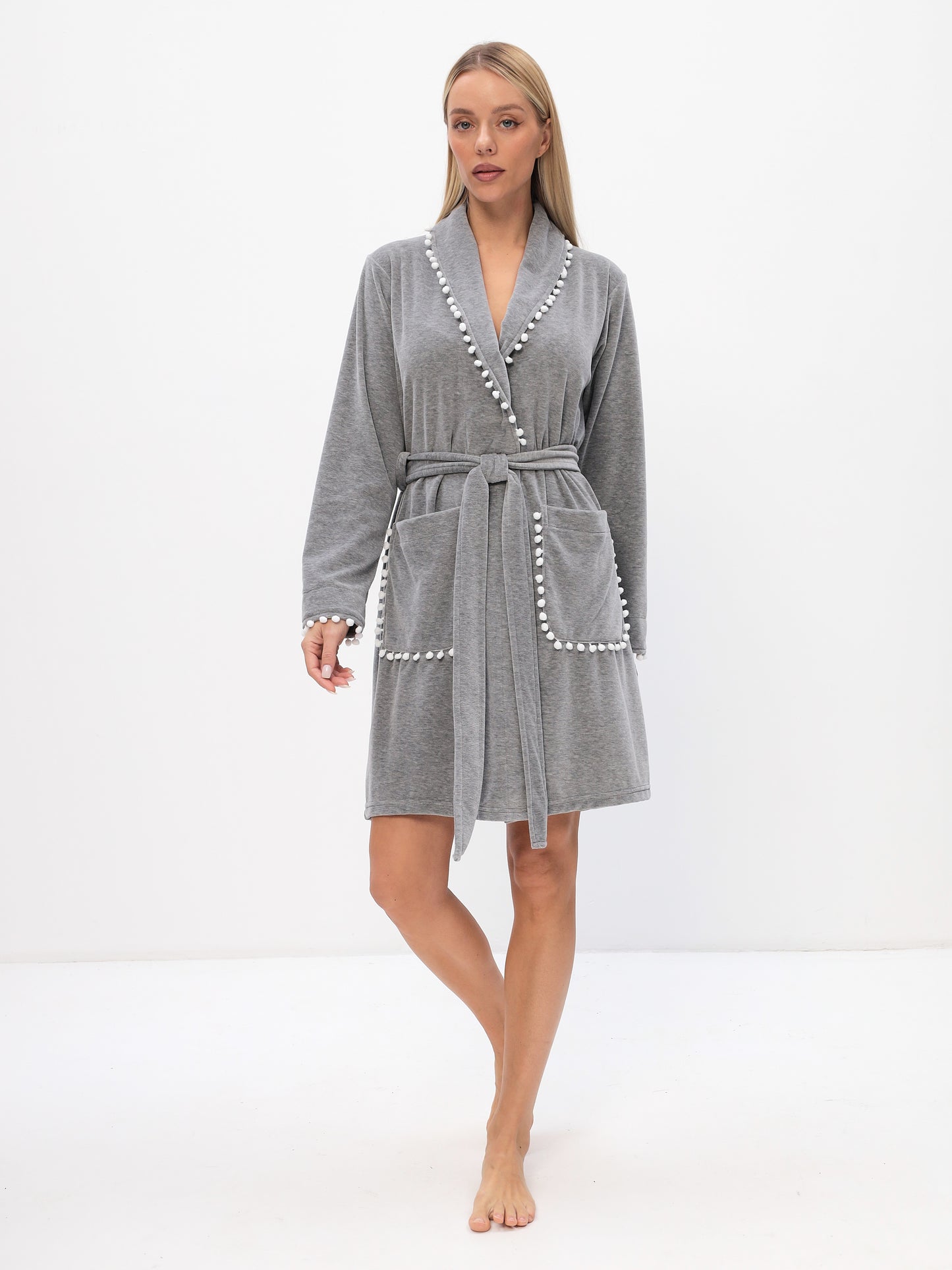Women's dressing gown made of bamboo viscose