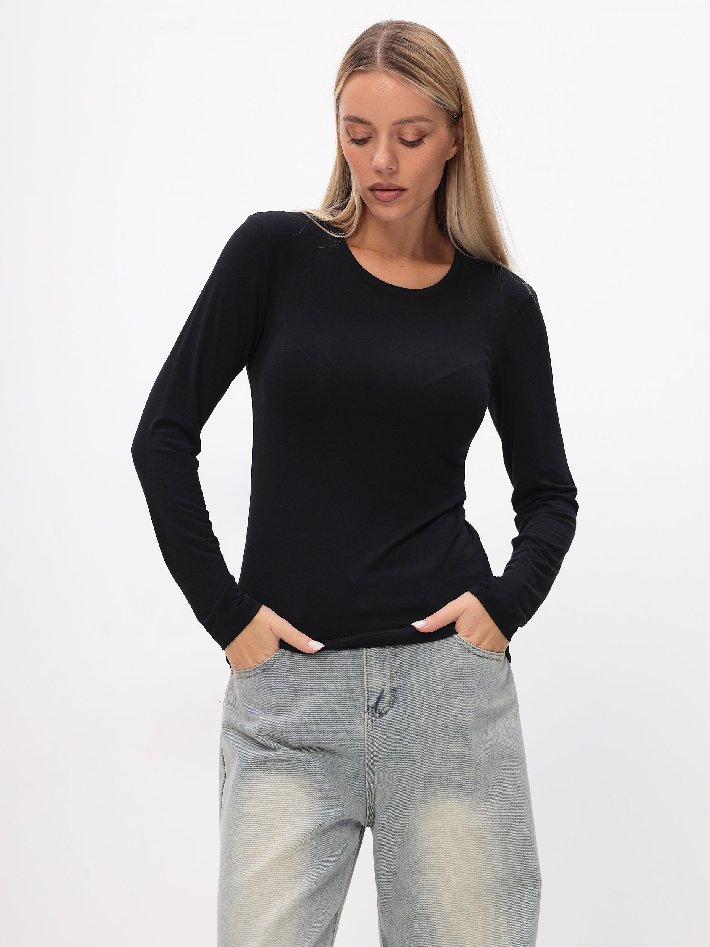 Damen Langarmshirt aus hochwertiger Bambusviskose