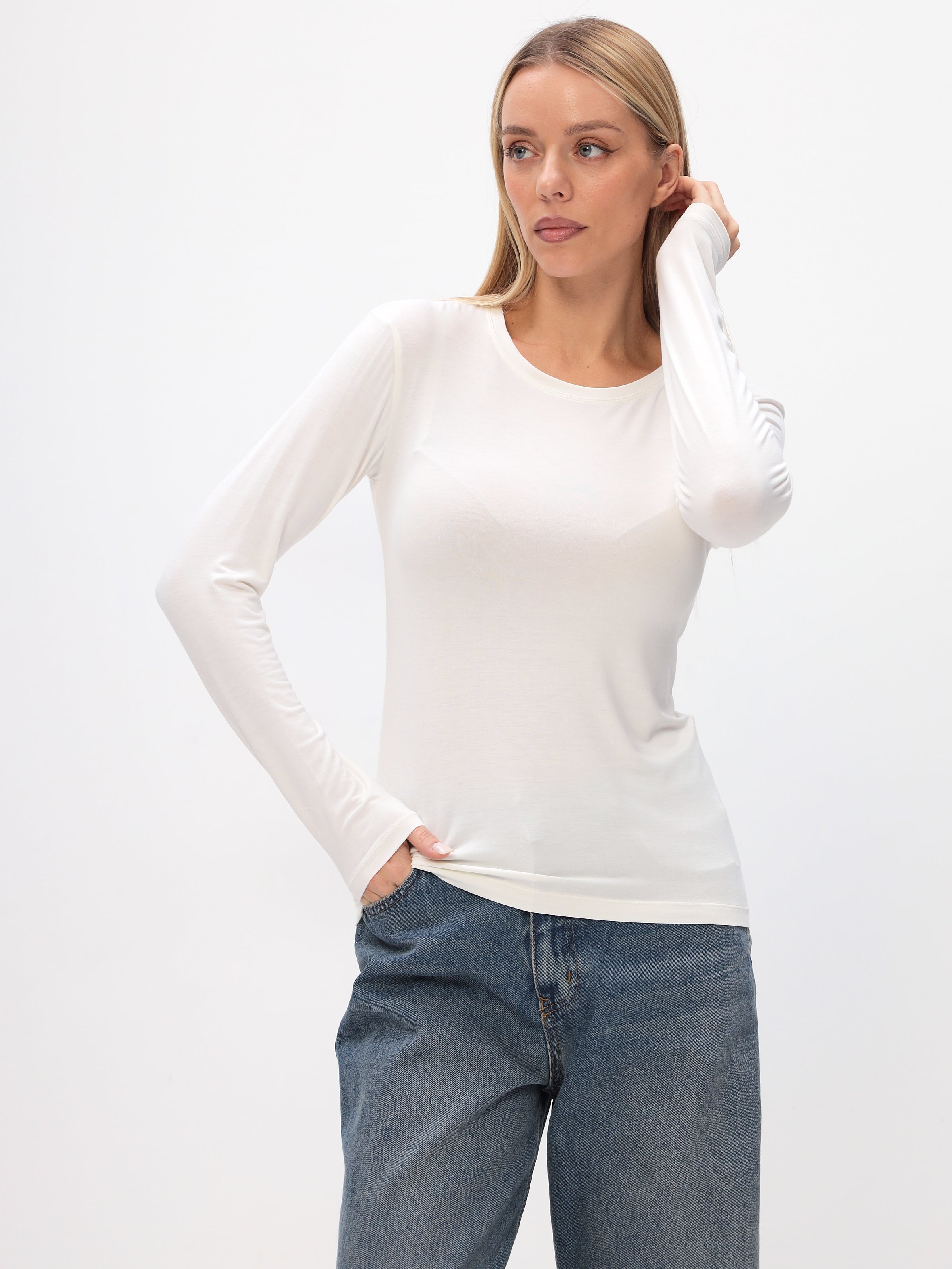 Damen Langarmshirt aus hochwertiger Bambusviskose