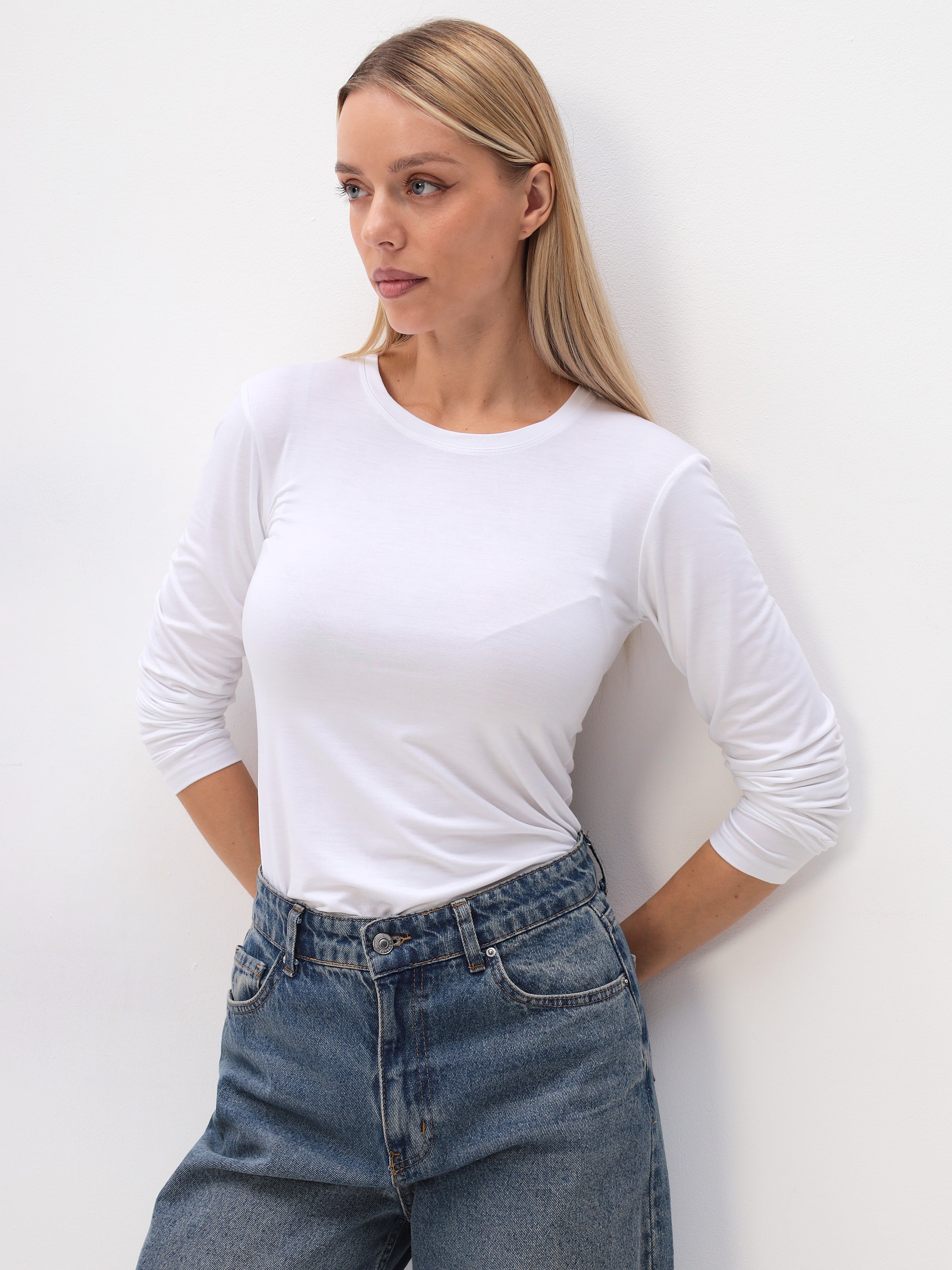 Damen Langarmshirt aus hochwertiger Bambusviskose