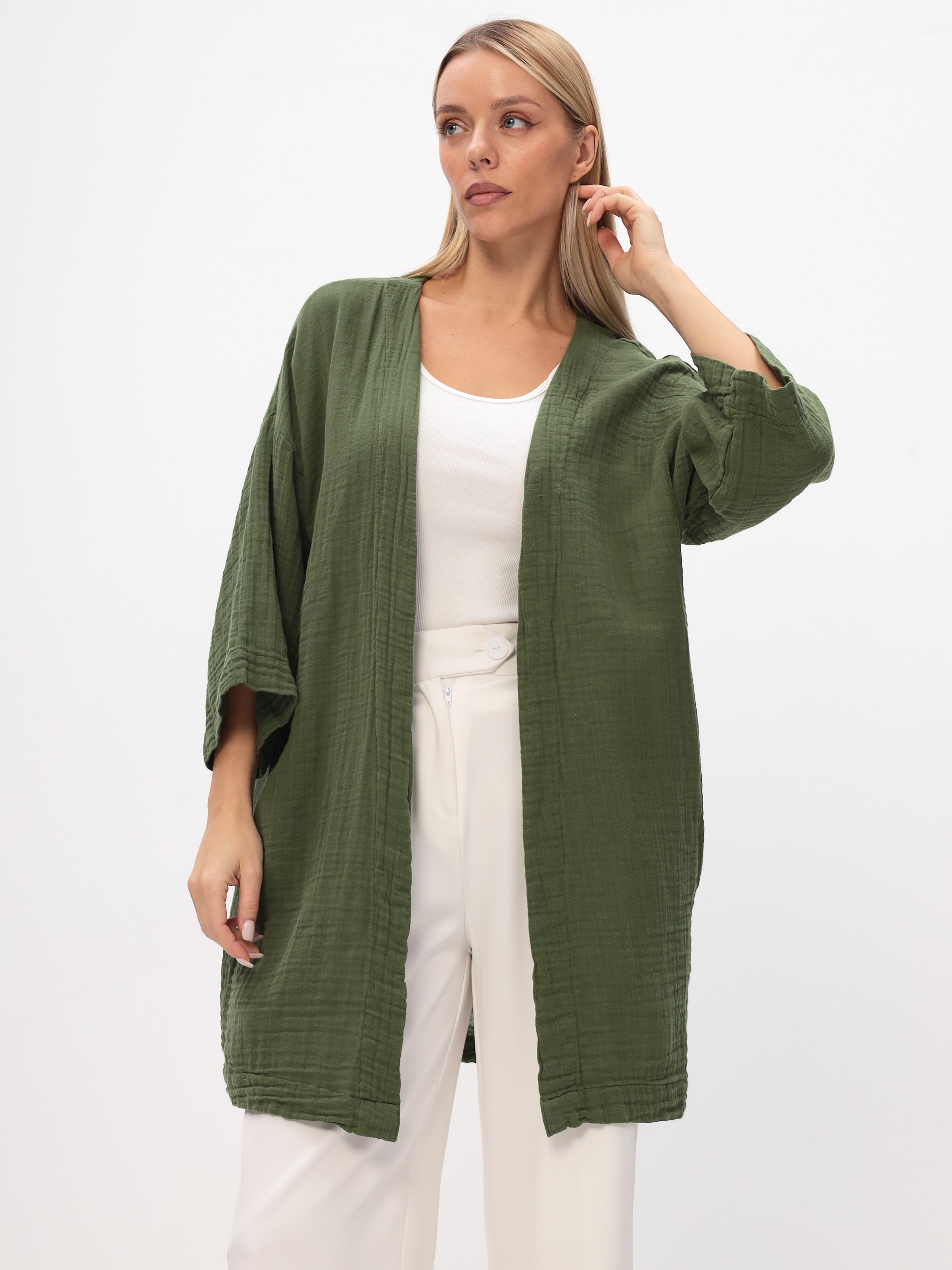 Damen Sommer Mode Casual Damen Jacke aus Musselin