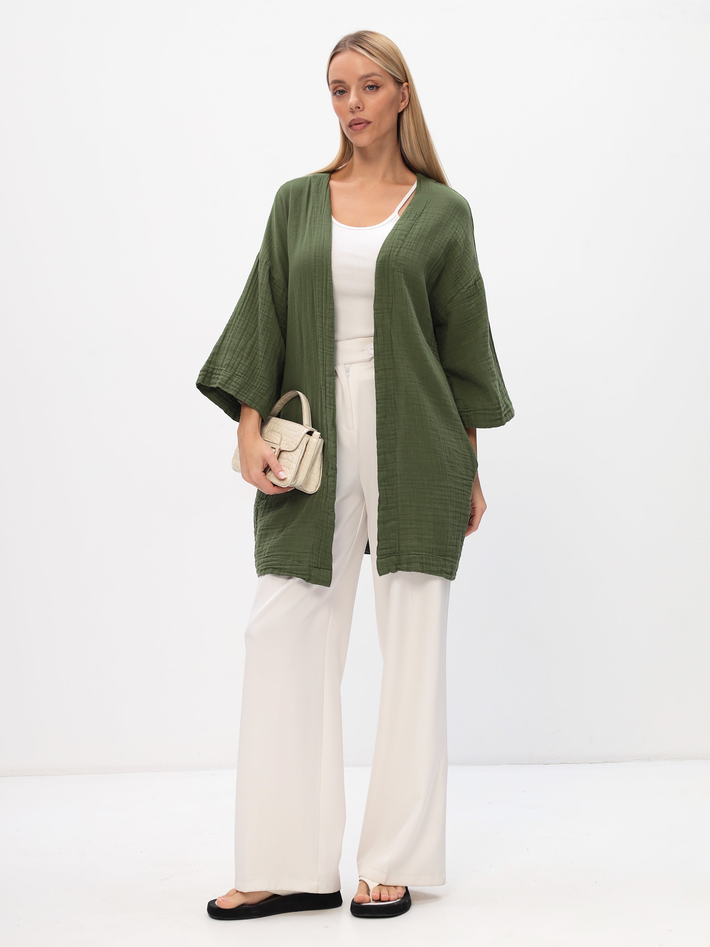 Damen Sommer Mode Casual Damen Jacke aus Musselin