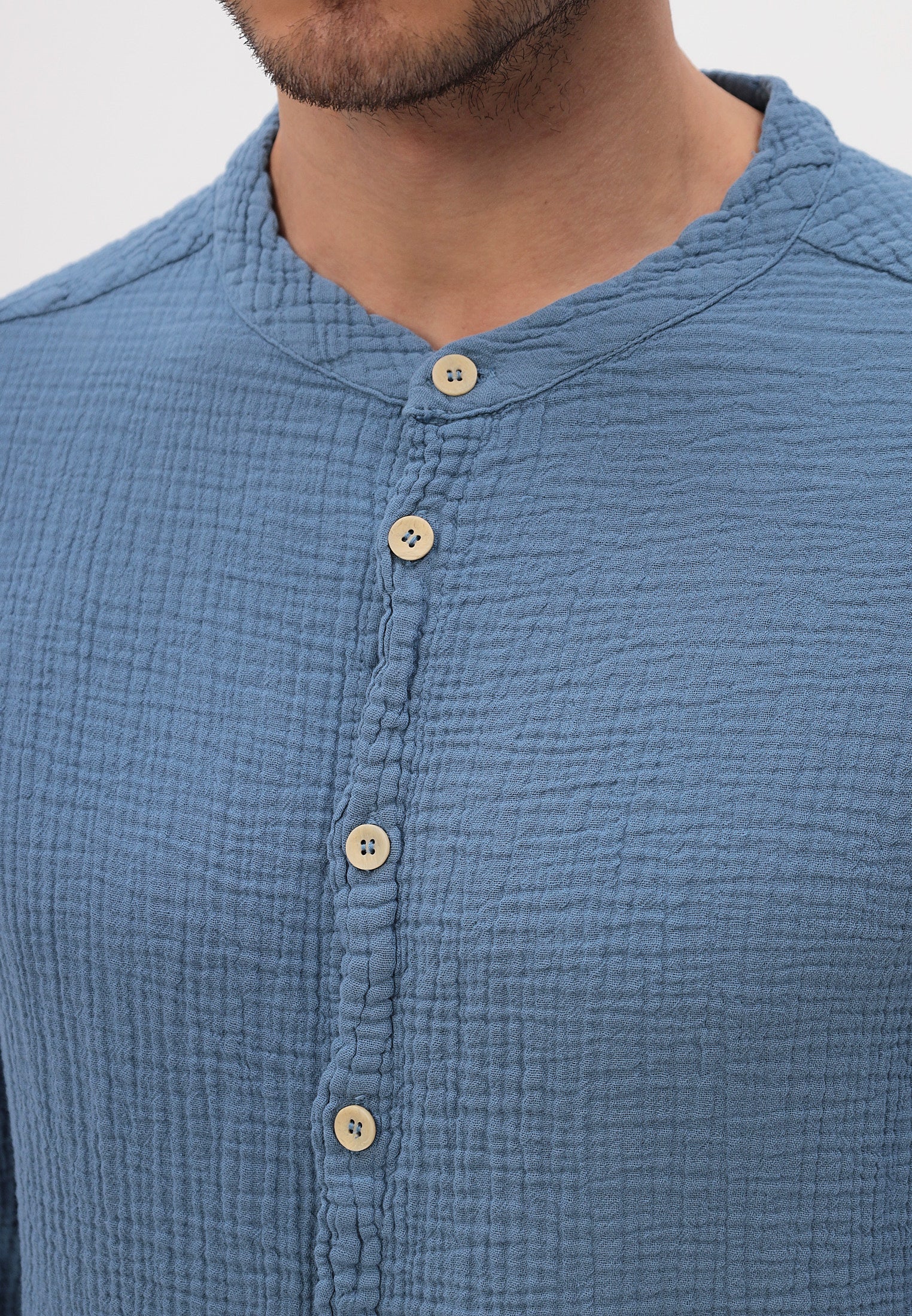 Herren Sommer und Freizeit Mode Hemd aus lässige Musselin