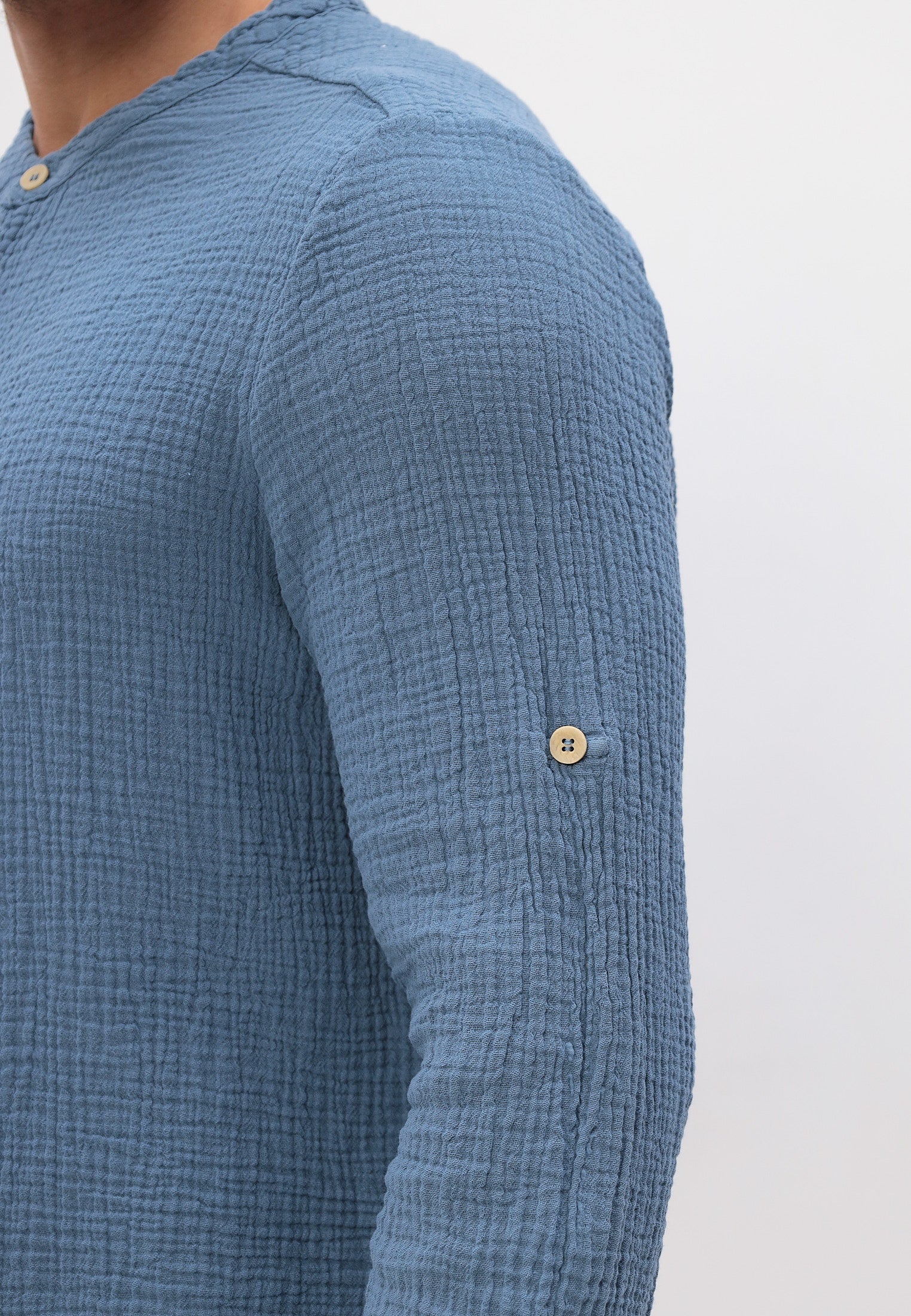 Herren Sommer und Freizeit Mode Hemd aus lässige Musselin