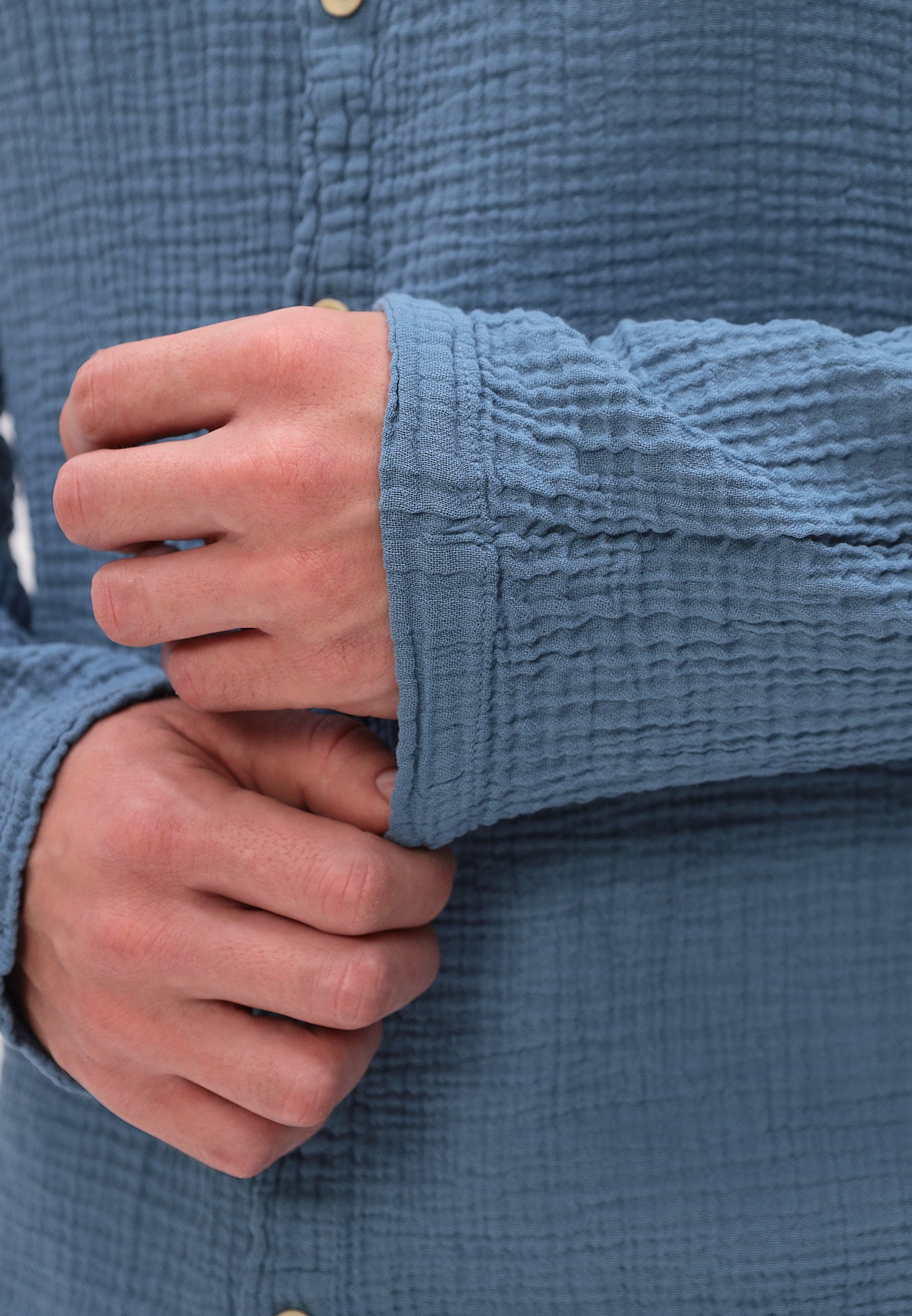 Herren Sommer und Freizeit Mode Hemd aus lässige Musselin