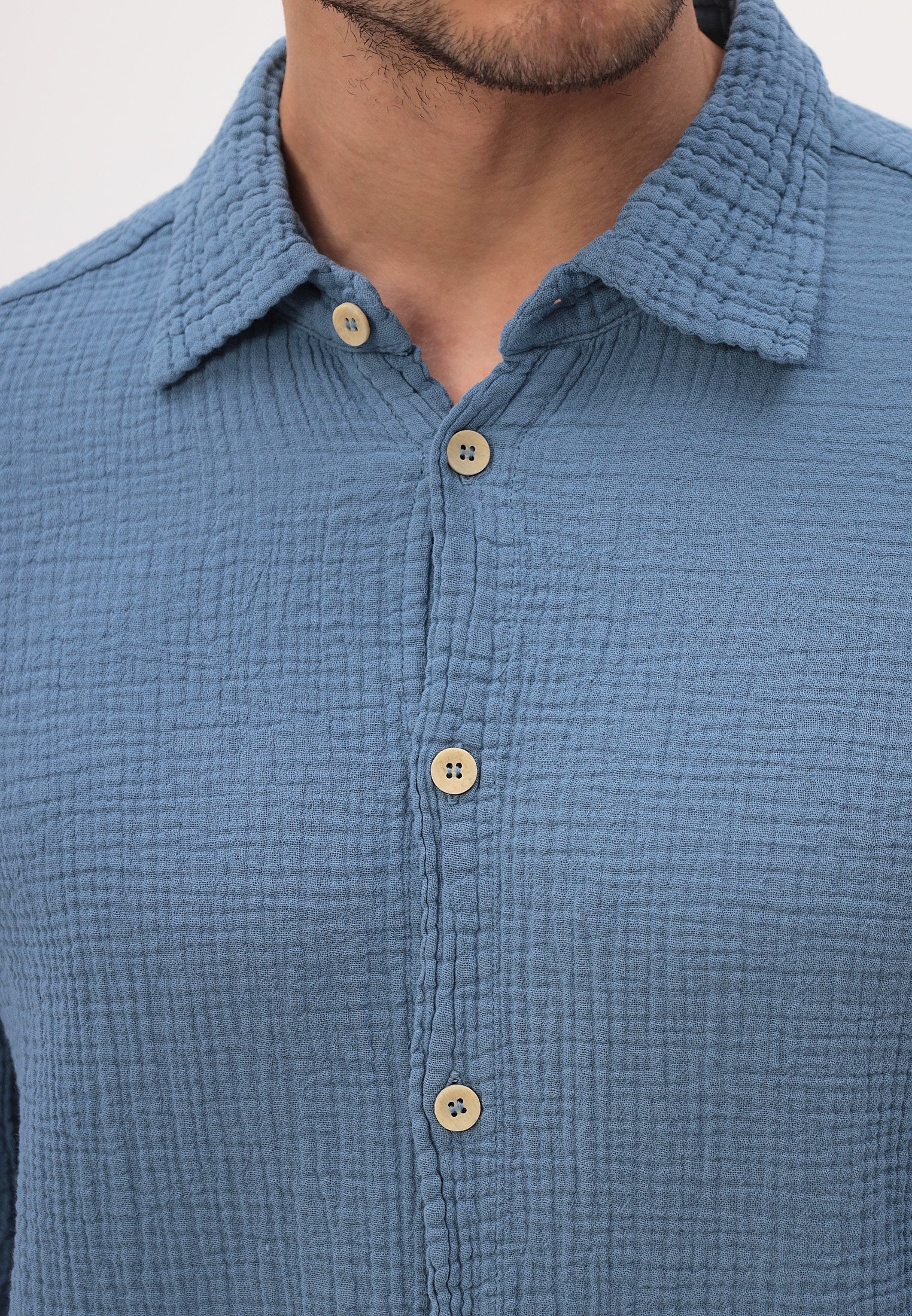 Herren Sommer und Freizeit Mode Hemd aus lässige Musselin