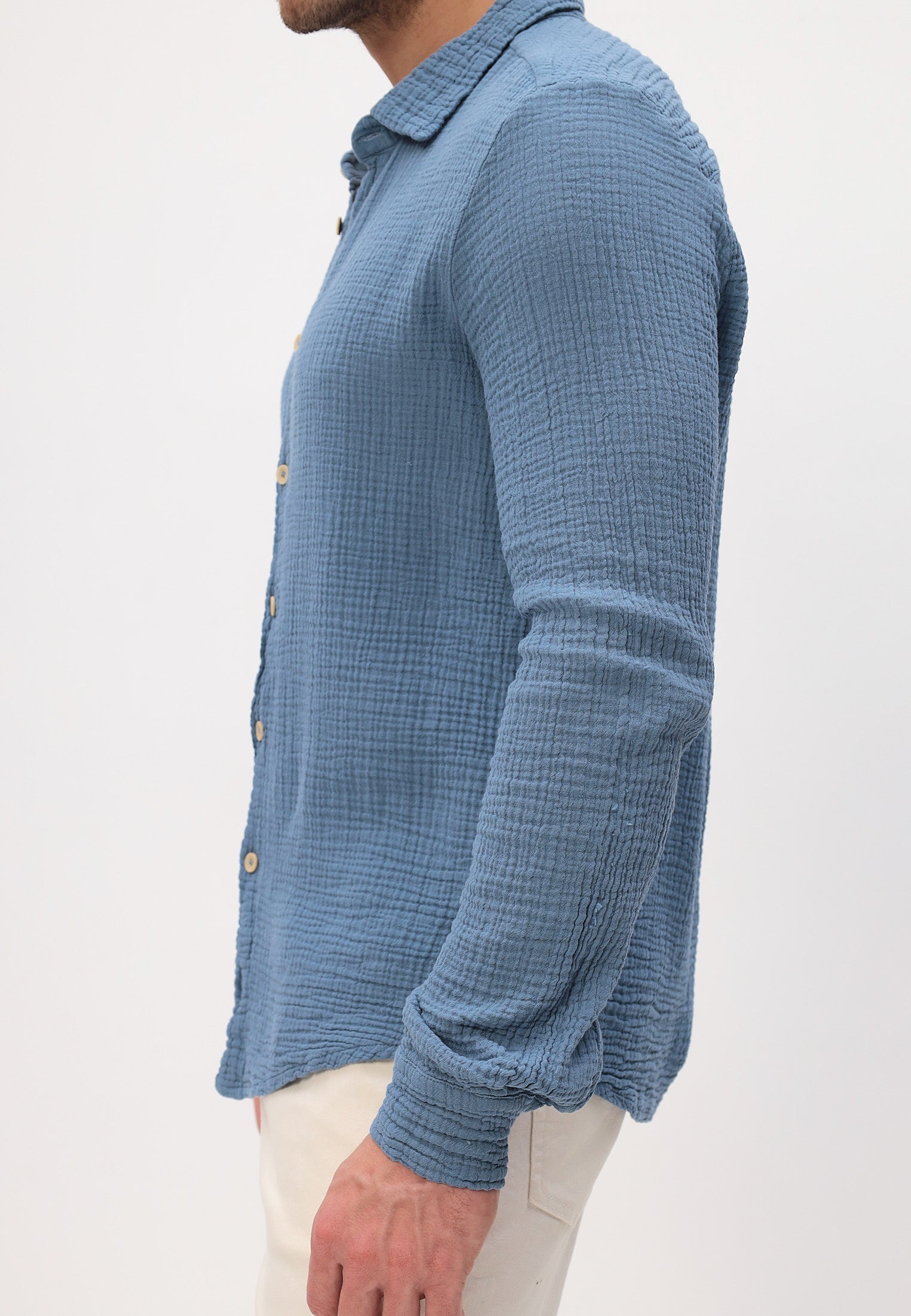 Herren Sommer und Freizeit Mode Hemd aus lässige Musselin