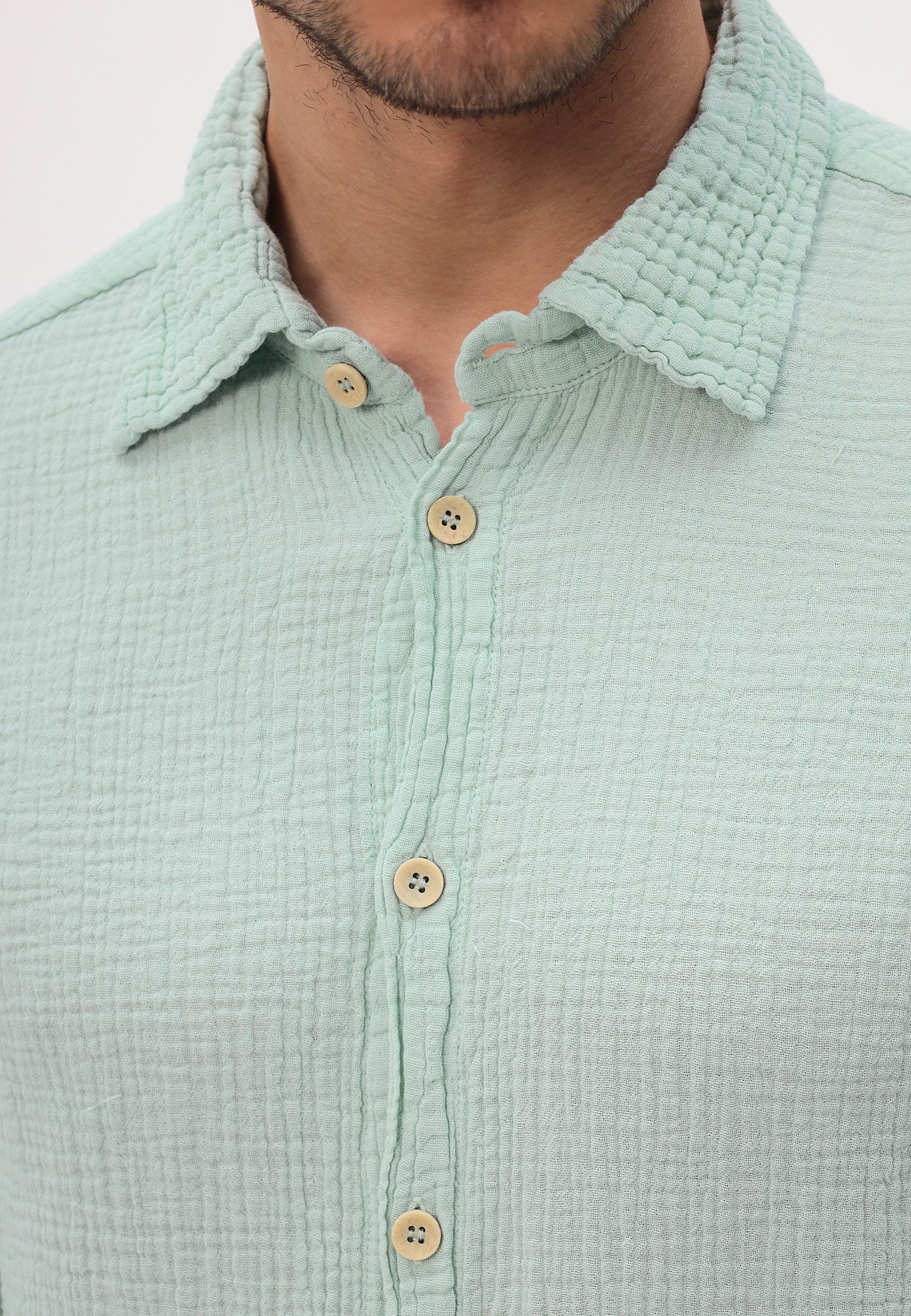 Herren Sommer und Freizeit Mode Hemd aus lässige Musselin