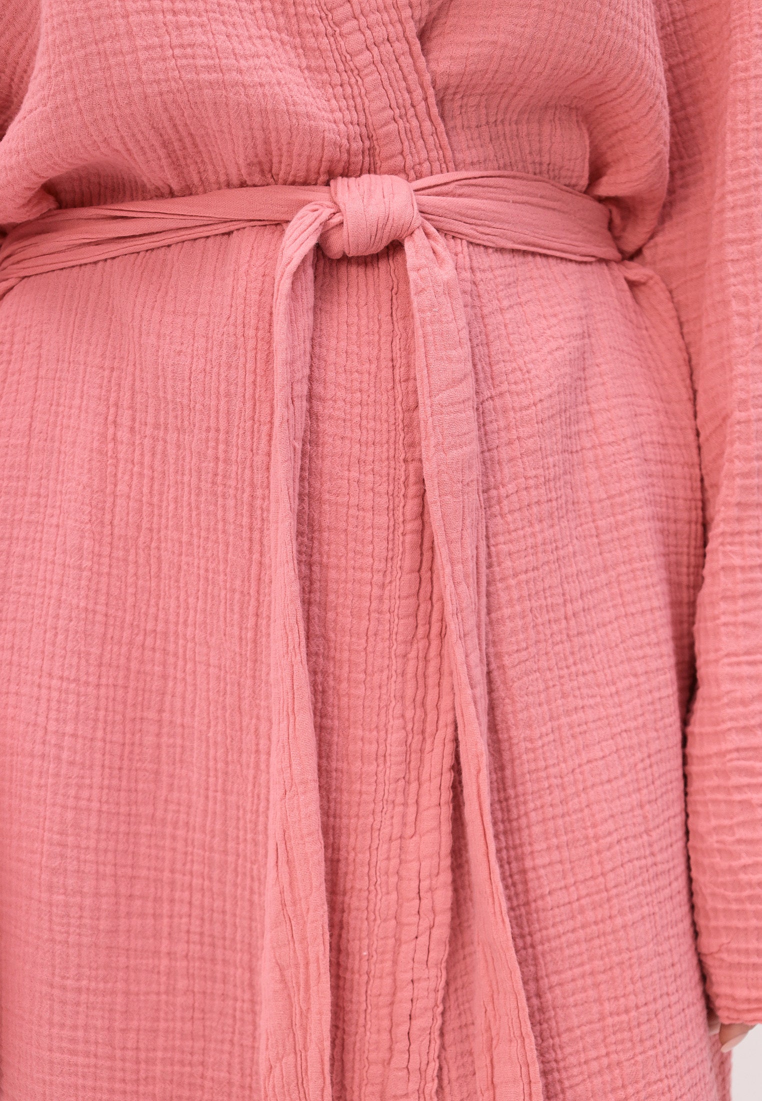 Damen Morgenmantel aus 100% Baumwoll-Musselin