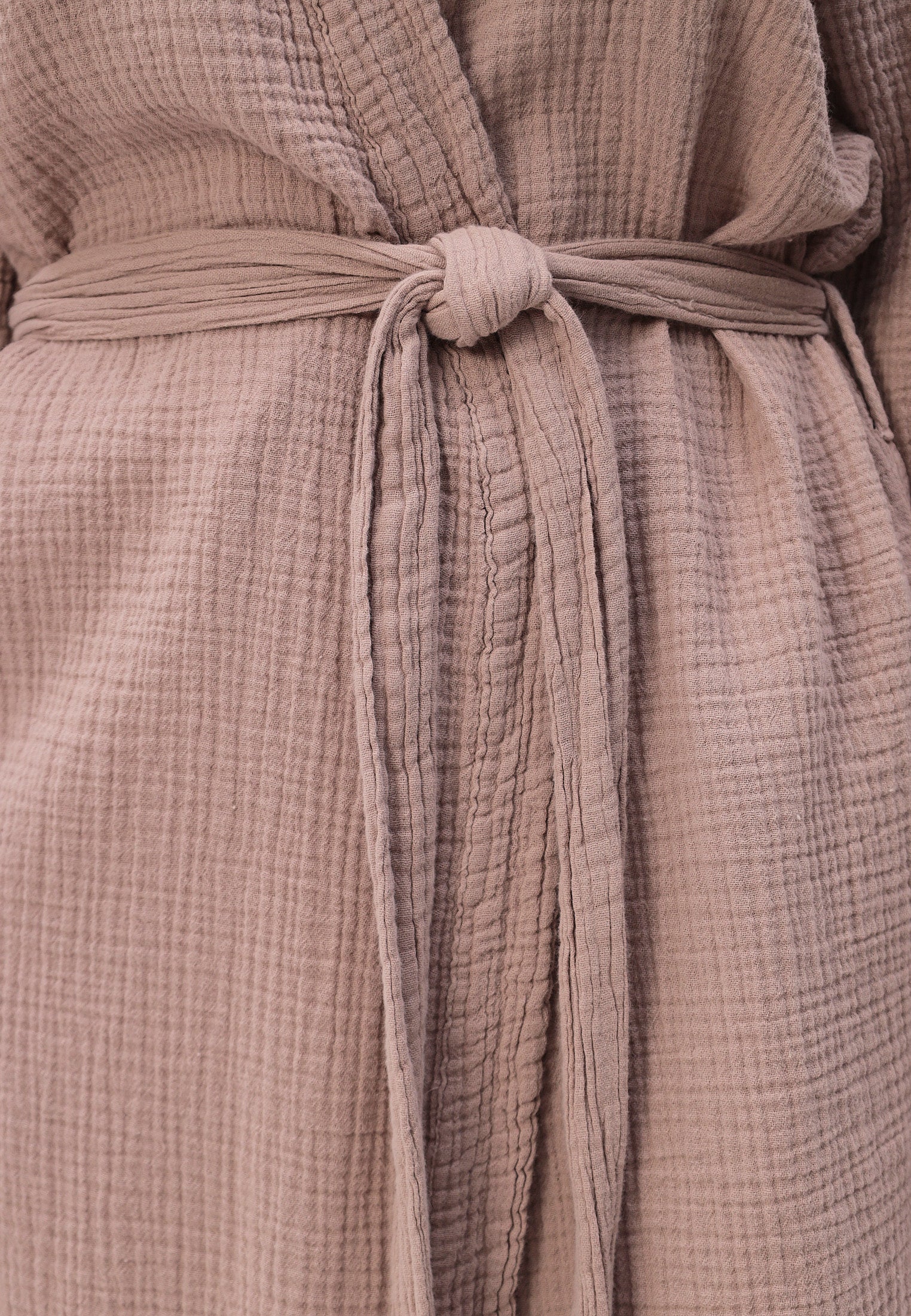 Damen Morgenmantel aus 100% Baumwoll-Musselin