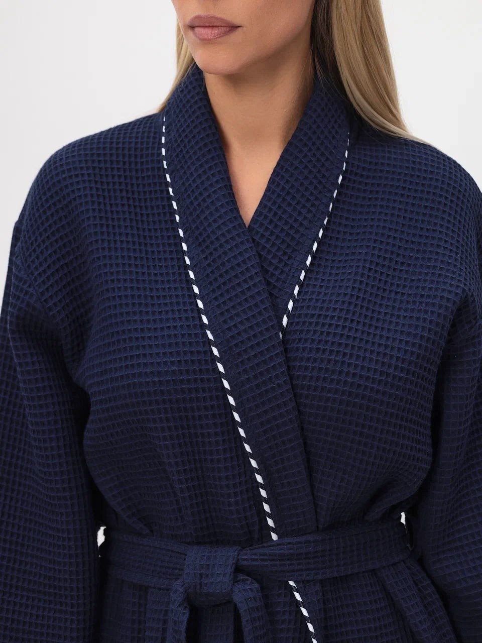 Noble kimono men's bathrobe made of high-quality cotton in velour