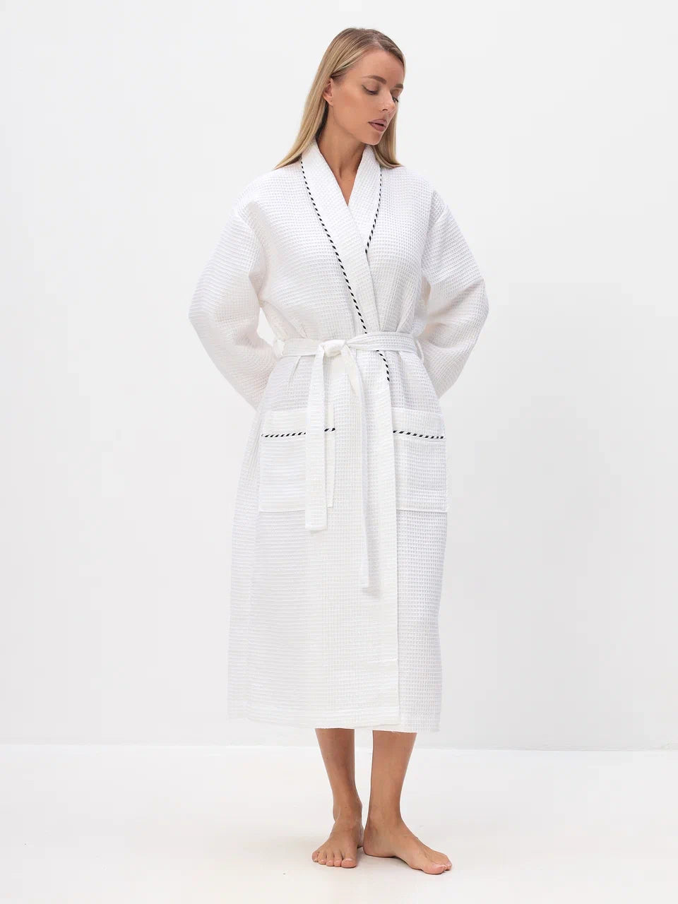 Peignoir kimono élégant pour hommes en coton de haute qualité en velours
