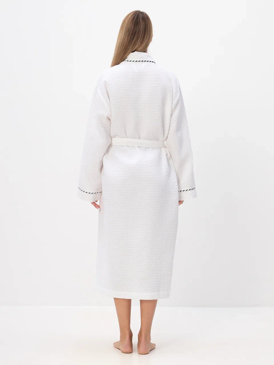 Noble kimono men's bathrobe made of high-quality cotton in velour