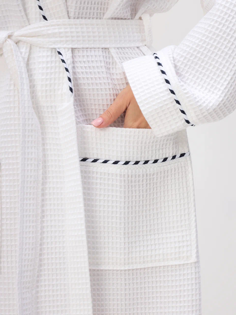 Noble kimono men's bathrobe made of high-quality cotton in velour