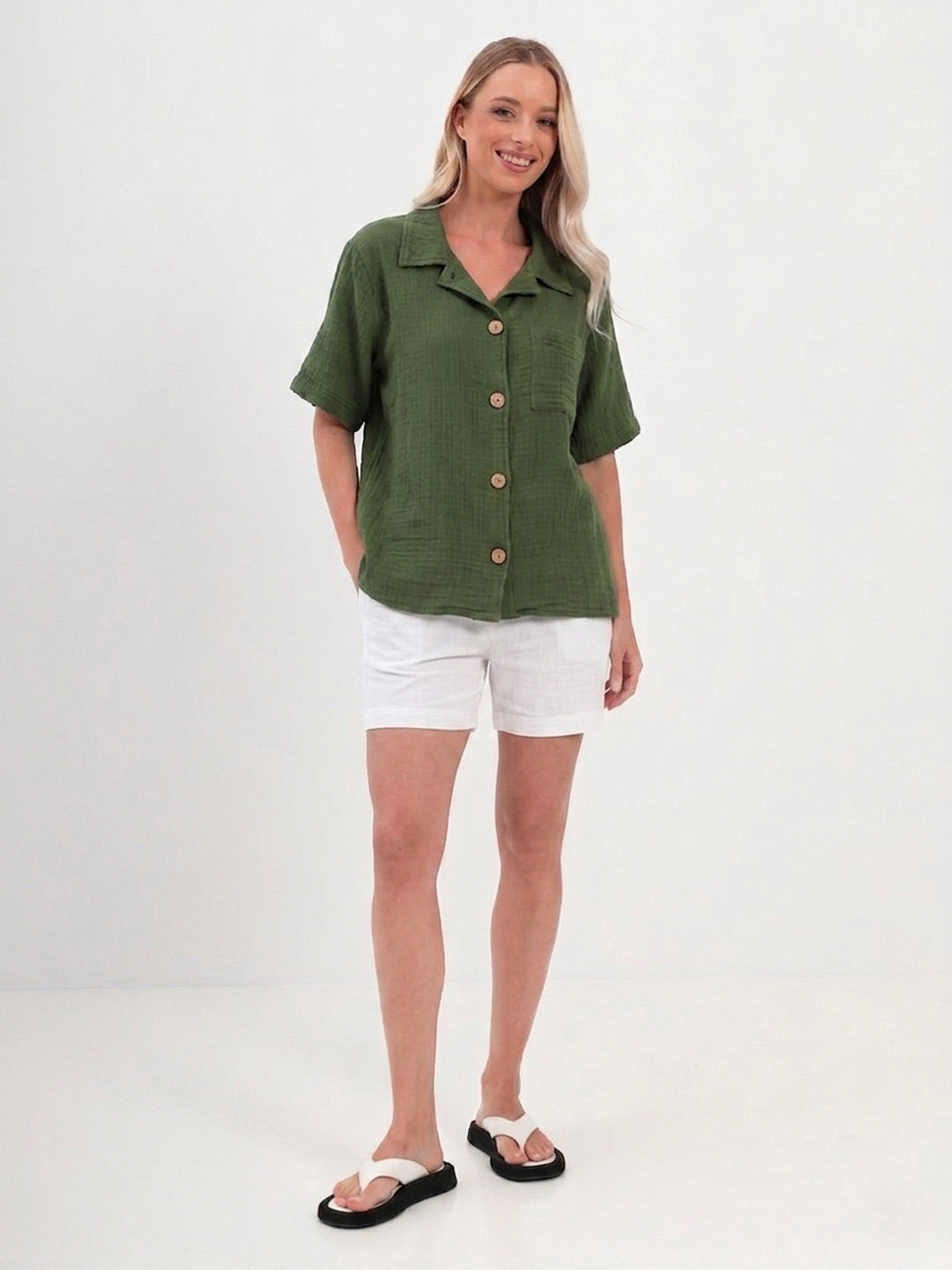 Damen Sommer Mode T-Shirt aus lässige Musselin | OEKO-TEX® zertifiziert