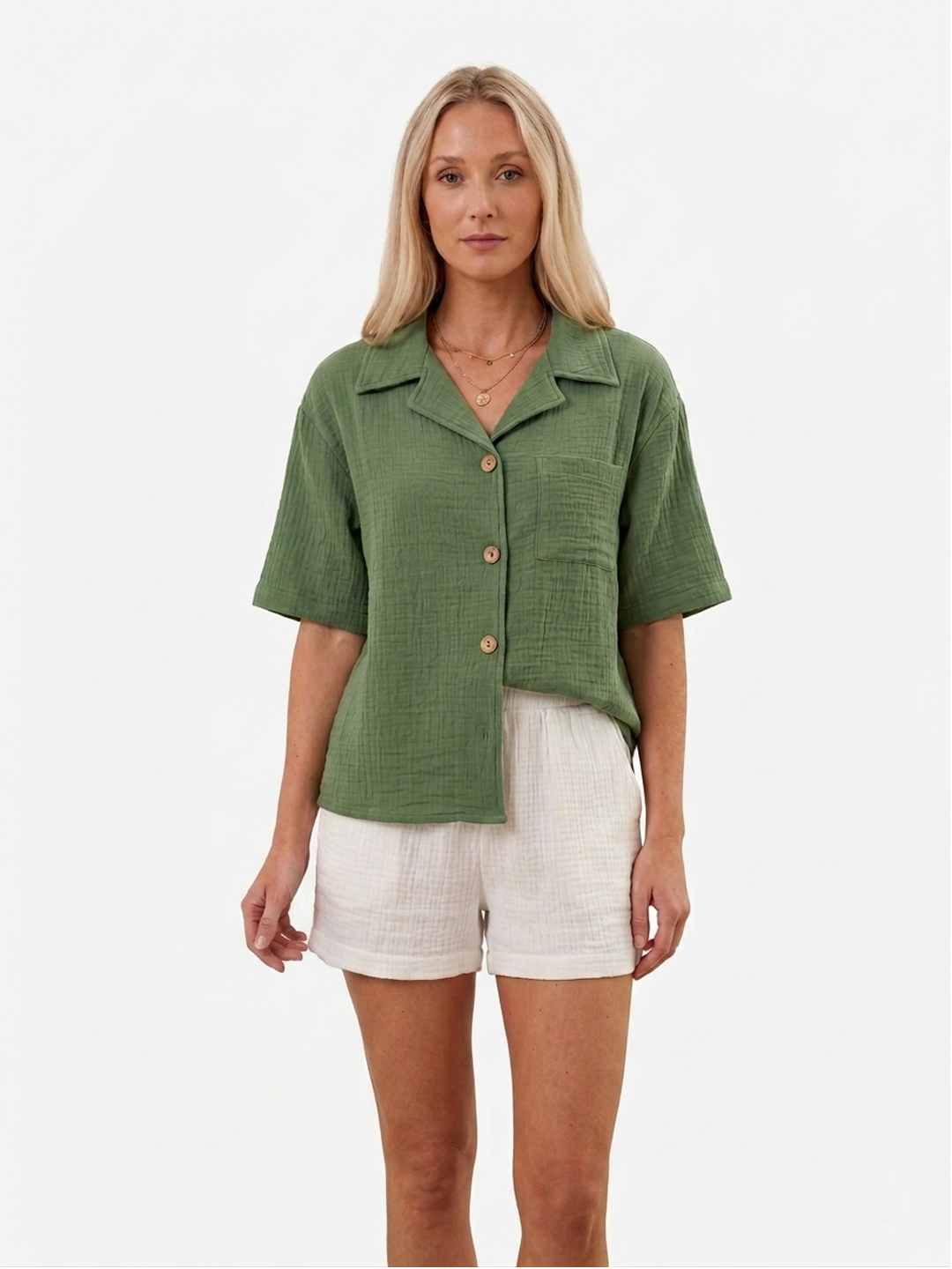 Damen Sommer Mode T-Shirt aus lässige Musselin | OEKO-TEX® zertifiziert