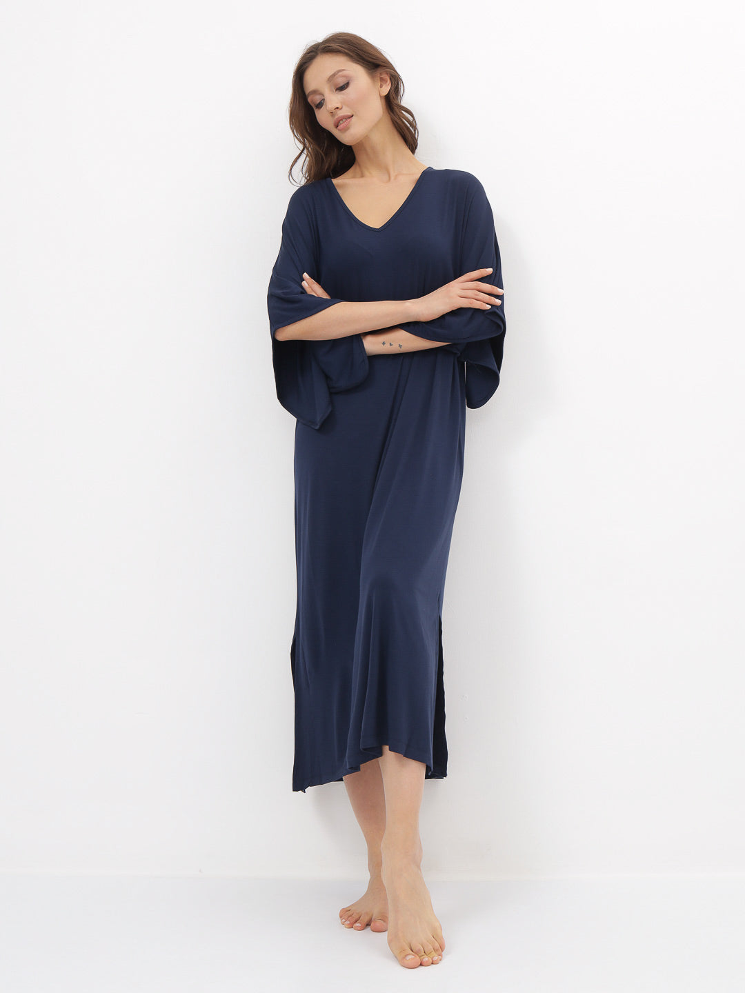Women's Long Nightdress Made of Bamboo Viscose
