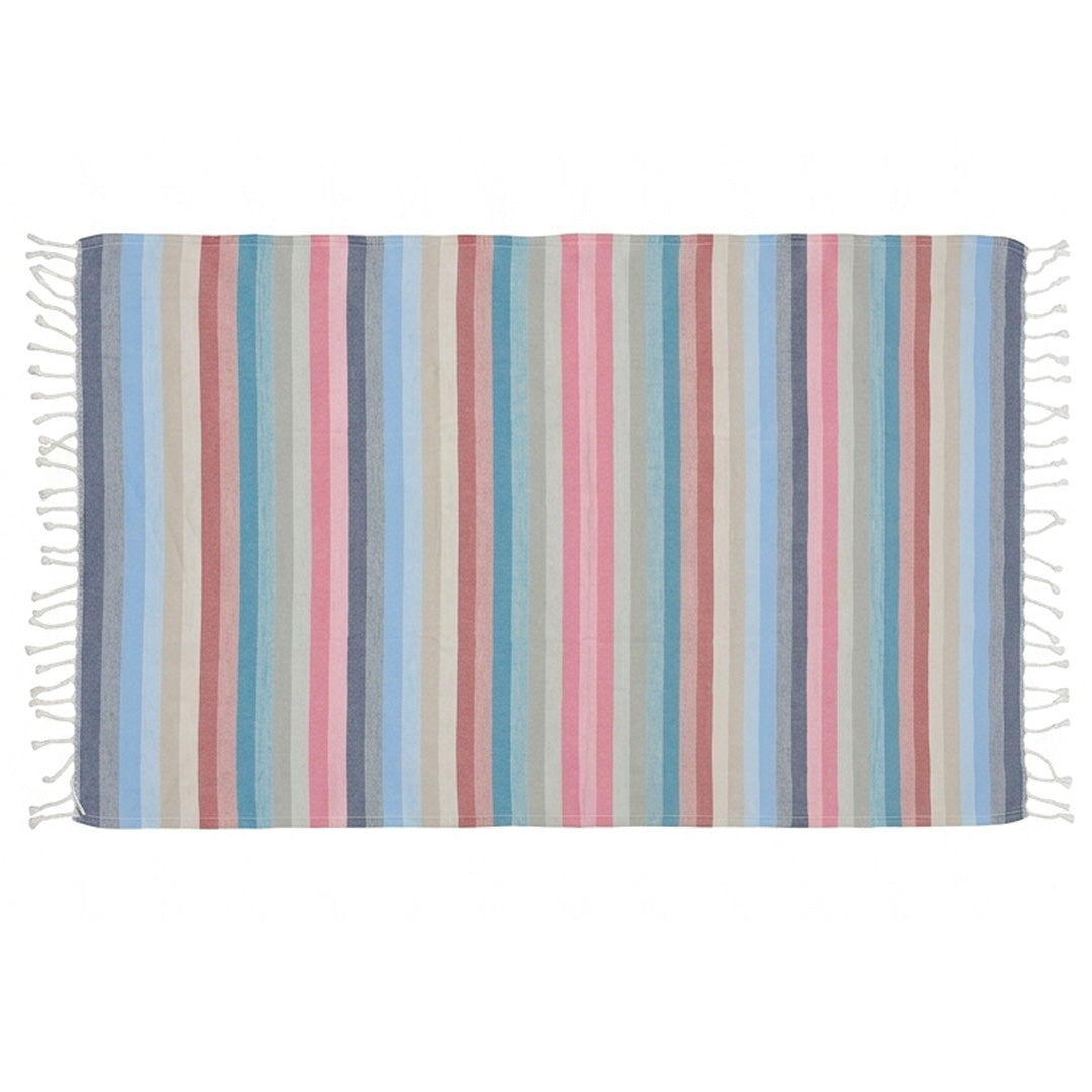 Blau Regenbogen-Hamamtuch (Fouta)