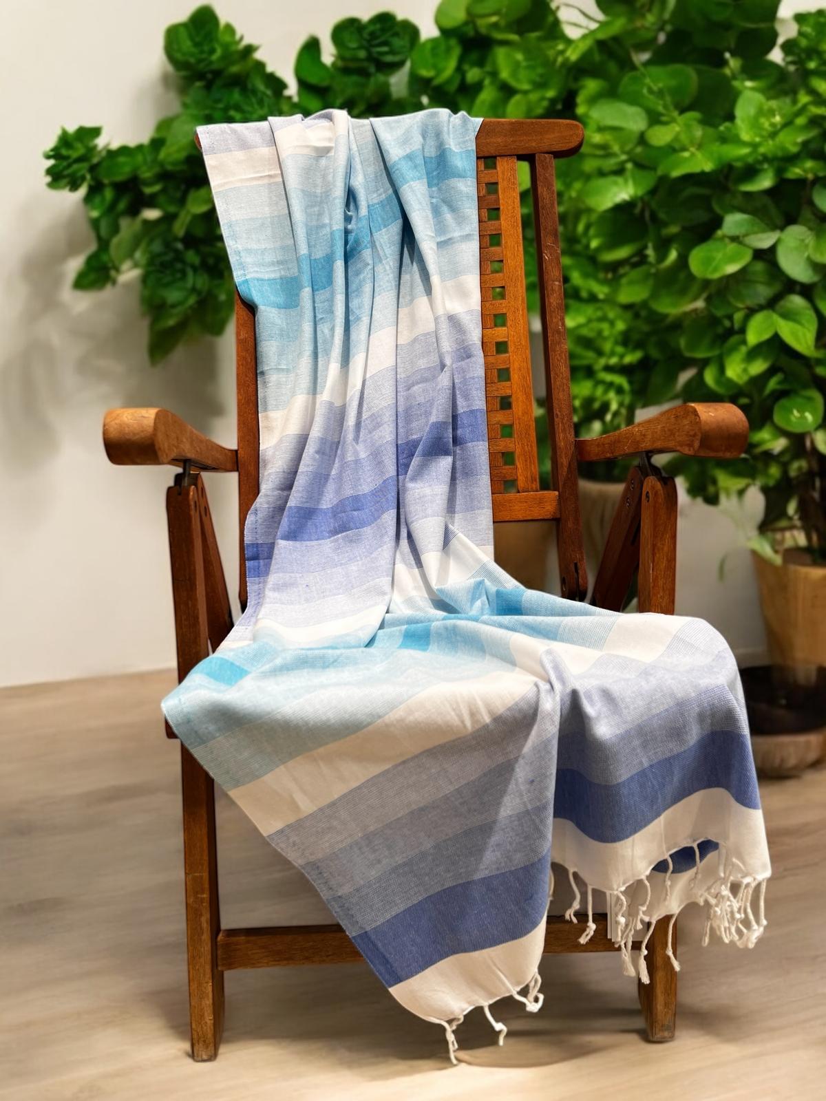 Premium Hamamtuch - Vielseitig, Nachhaltig, Saugstark & Schnelltrocknend - 100% Baumwolle - Strand, Bade, Dusch, Yoga, Spa & Reise-Tuch (90 x 170 cm) Peshtemal