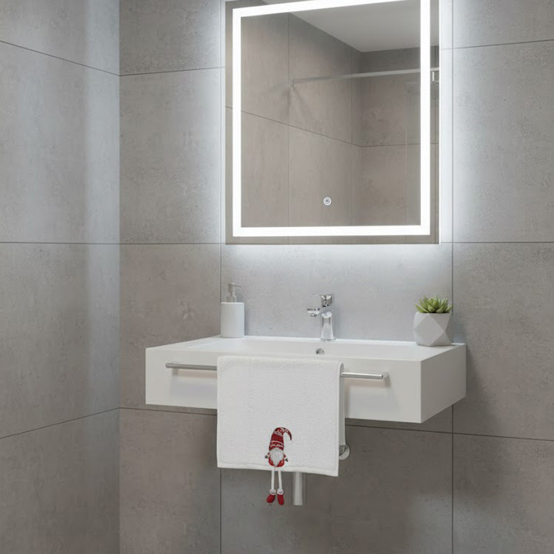 Festliches Gästehandtuch mit Wichtel-Motiv