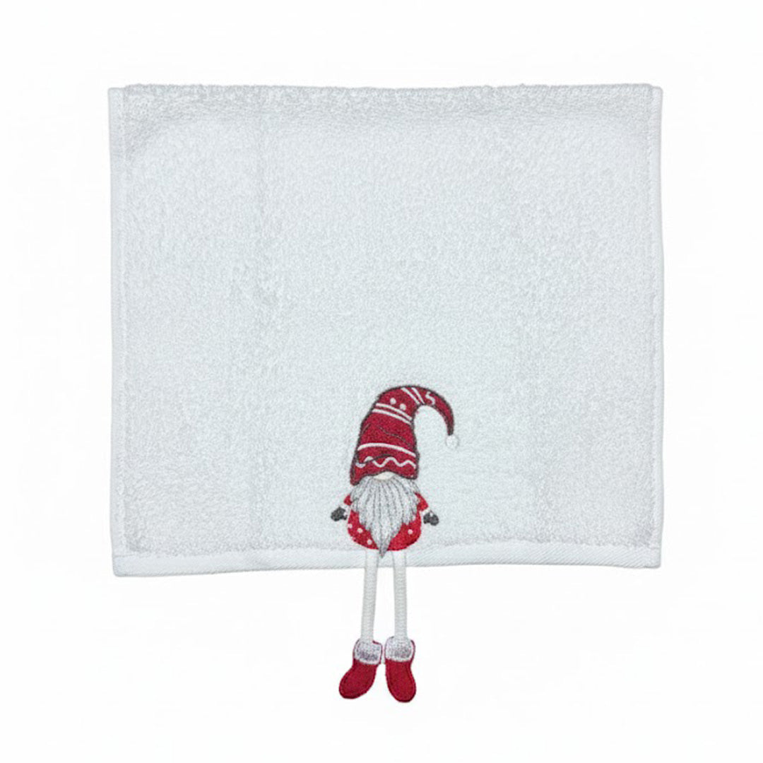 Festliches Gästehandtuch mit Wichtel-Motiv