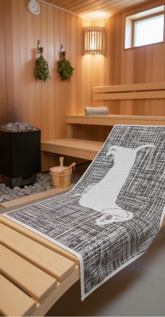 Premium Badetuch - Mit edlem Dachshund Design - Vielseitig, Nachhaltig, Saugstark & Schnelltrocknend - 100% Baumwolle