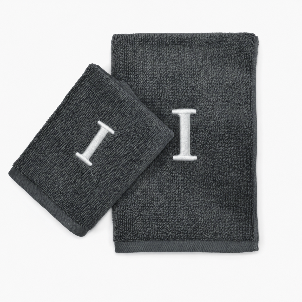 Premium towel - With elegant embroidery letter "J" - Versatile, sustainable, absorbent & quick-drying - 100% cotton - Navy blue