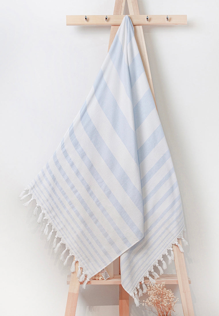 Serviette de hammam haut de gamme - polyvalente, durable, absorbante et à séchage rapide - 100 % coton - serviette de plage, de bain, de douche, de yoga, de spa et de voyage (100 x 180 cm) Peshtemal