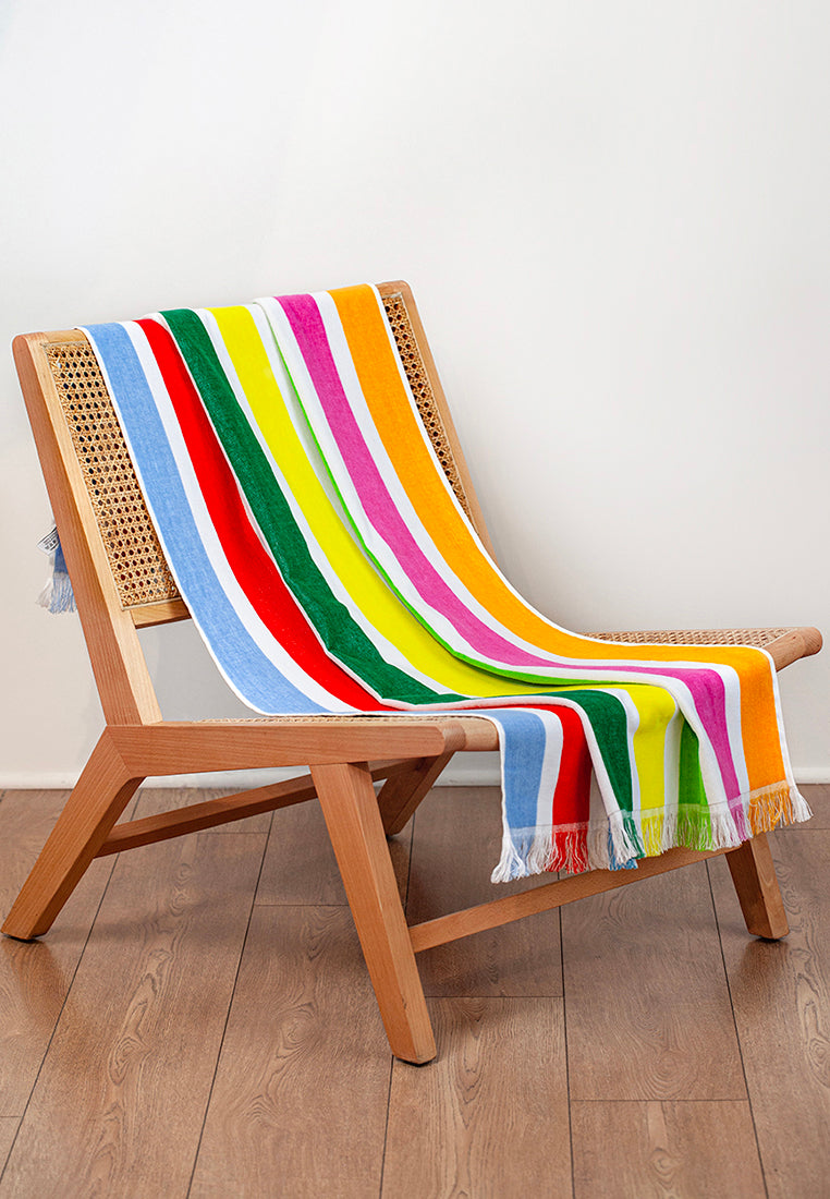 Premium Handtuch - Vielseitig, Nachhaltig, Saugstark & Schnelltrocknend - 100% Baumwolle - Strand, Bade, Dusch, Yoga, Spa & Reise-Tuch (70 x 140 cm) Multicolor