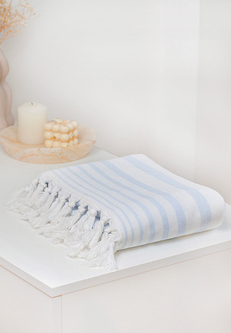 Serviette de hammam haut de gamme - polyvalente, durable, absorbante et à séchage rapide - 100 % coton - serviette de plage, de bain, de douche, de yoga, de spa et de voyage (100 x 180 cm) Peshtemal
