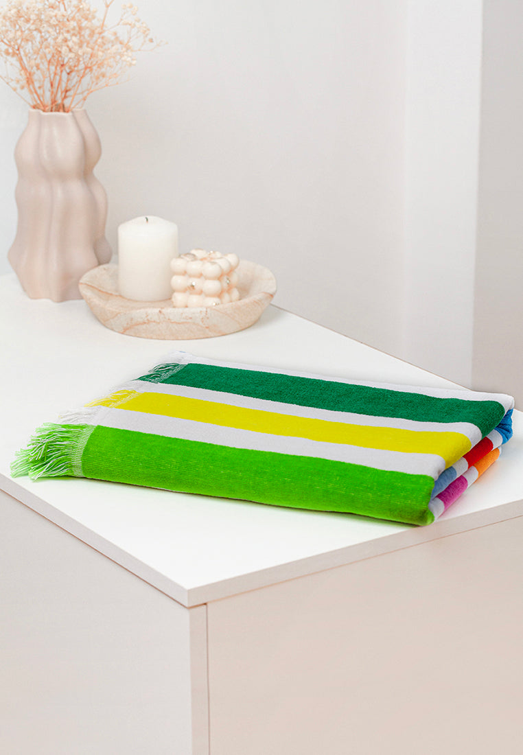 Premium Handtuch - Vielseitig, Nachhaltig, Saugstark & Schnelltrocknend - 100% Baumwolle - Strand, Bade, Dusch, Yoga, Spa & Reise-Tuch (70 x 140 cm) Multicolor