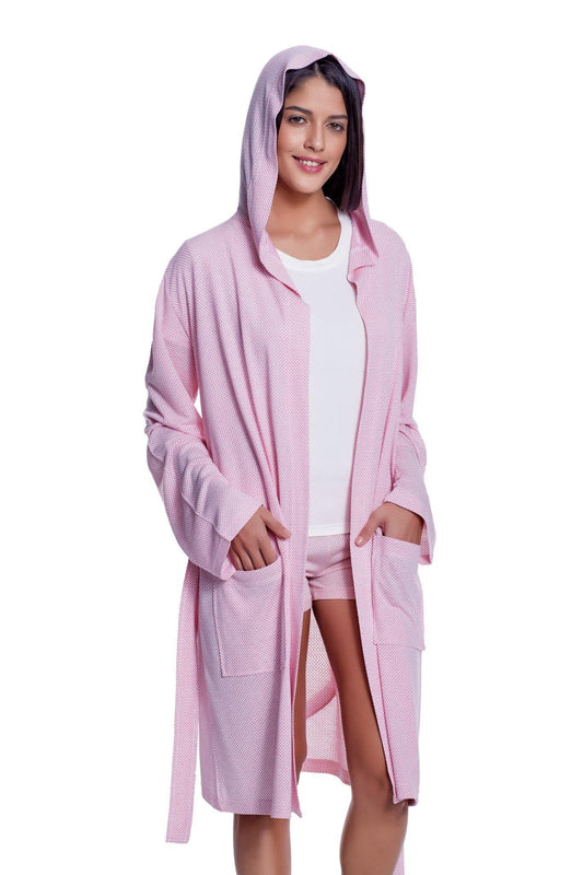 Rosa Pink Morgenmantel Short Pajama