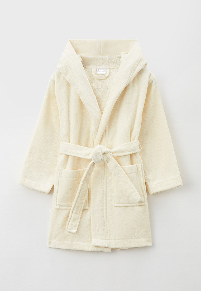 Kinder Bademantel mit Kitty-Katze Stickerei Kapuze aus Frottier LMS-6370