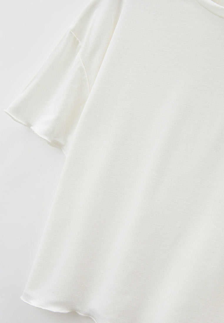 Pyjama enfant avec short et haut à manches courtes en viscose de bambou (3/4 - 11/12 ans)