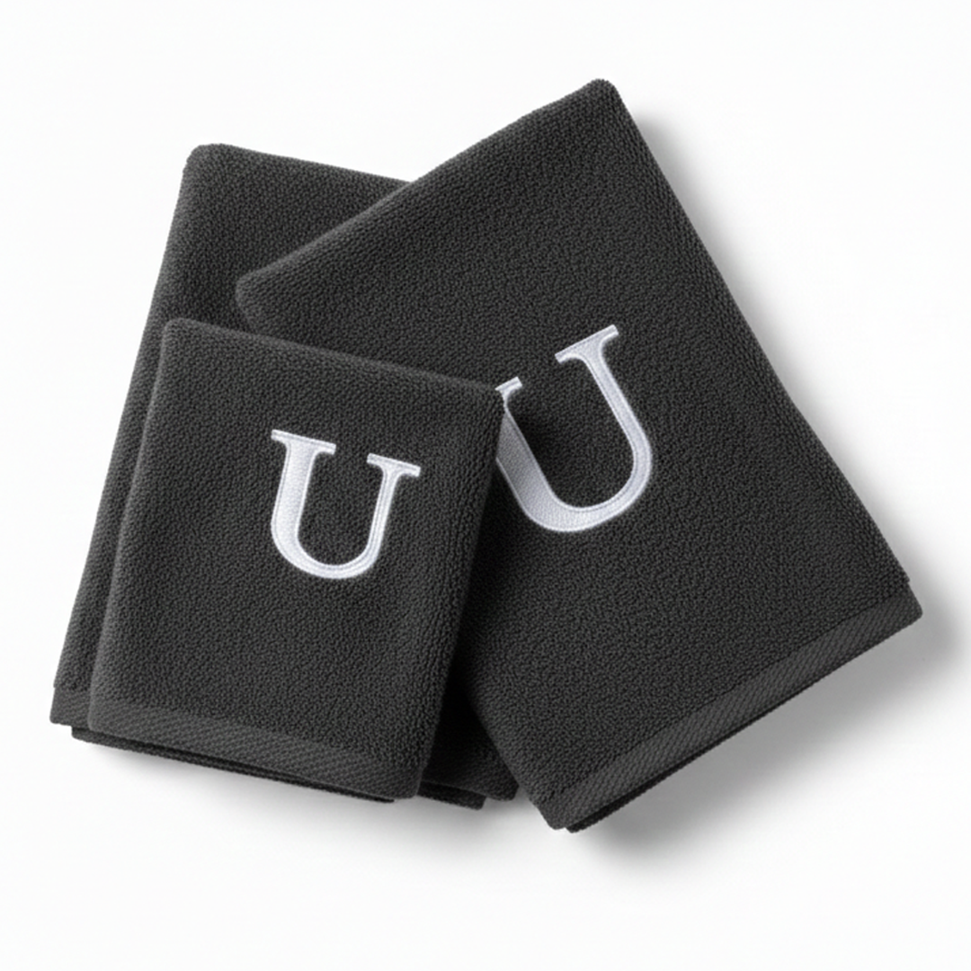 Premium Handtuch - Mit edler Stickerei Buchstabe "U" - Vielseitig, Nachhaltig, Saugstark & Schnelltrocknend - 100% Baumwolle (Copy)