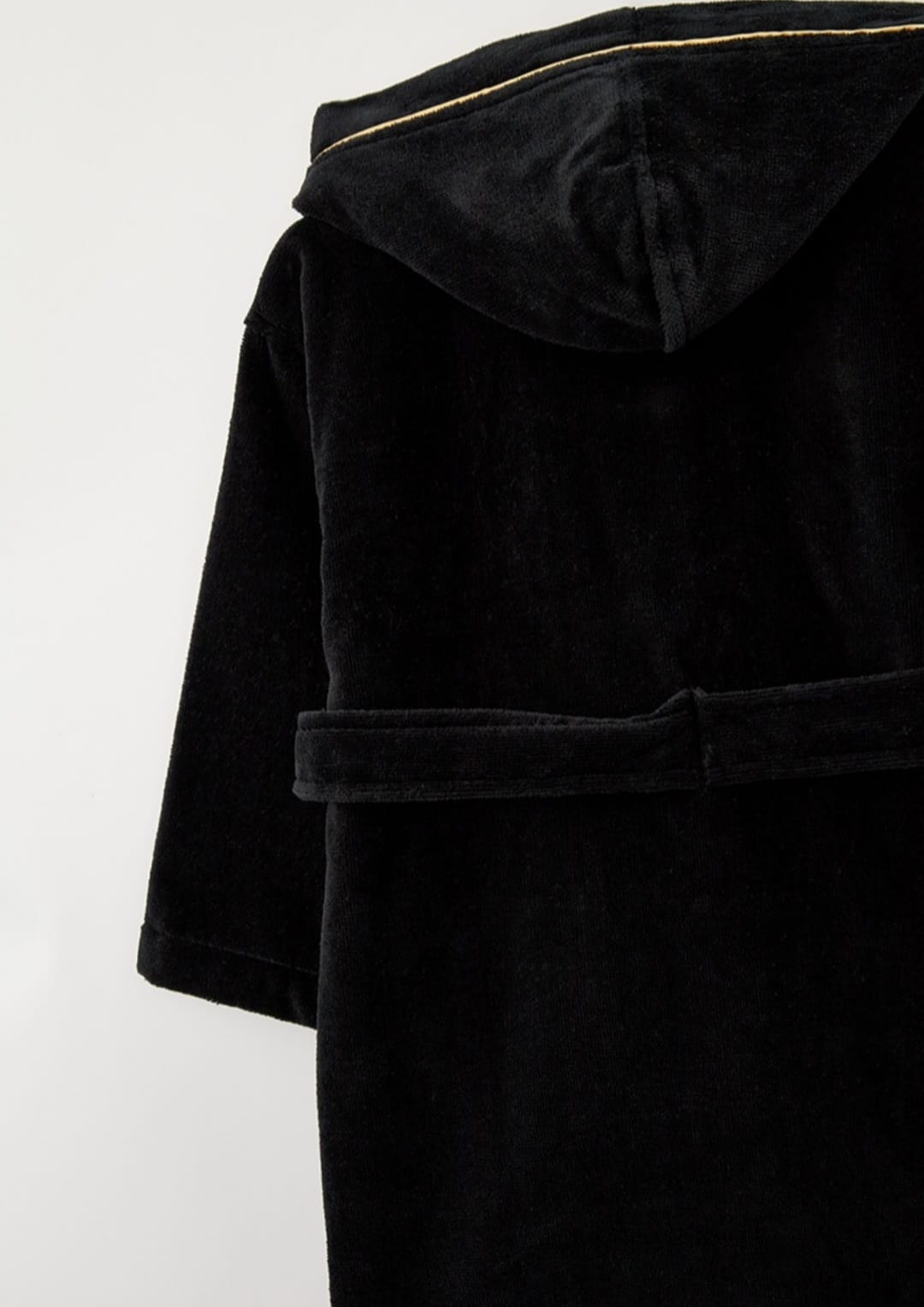 Kinder Bademantel mit Kapuze aus Velour mit edler Sterne-Stickerei (3/4 - 11/12 Jahre)