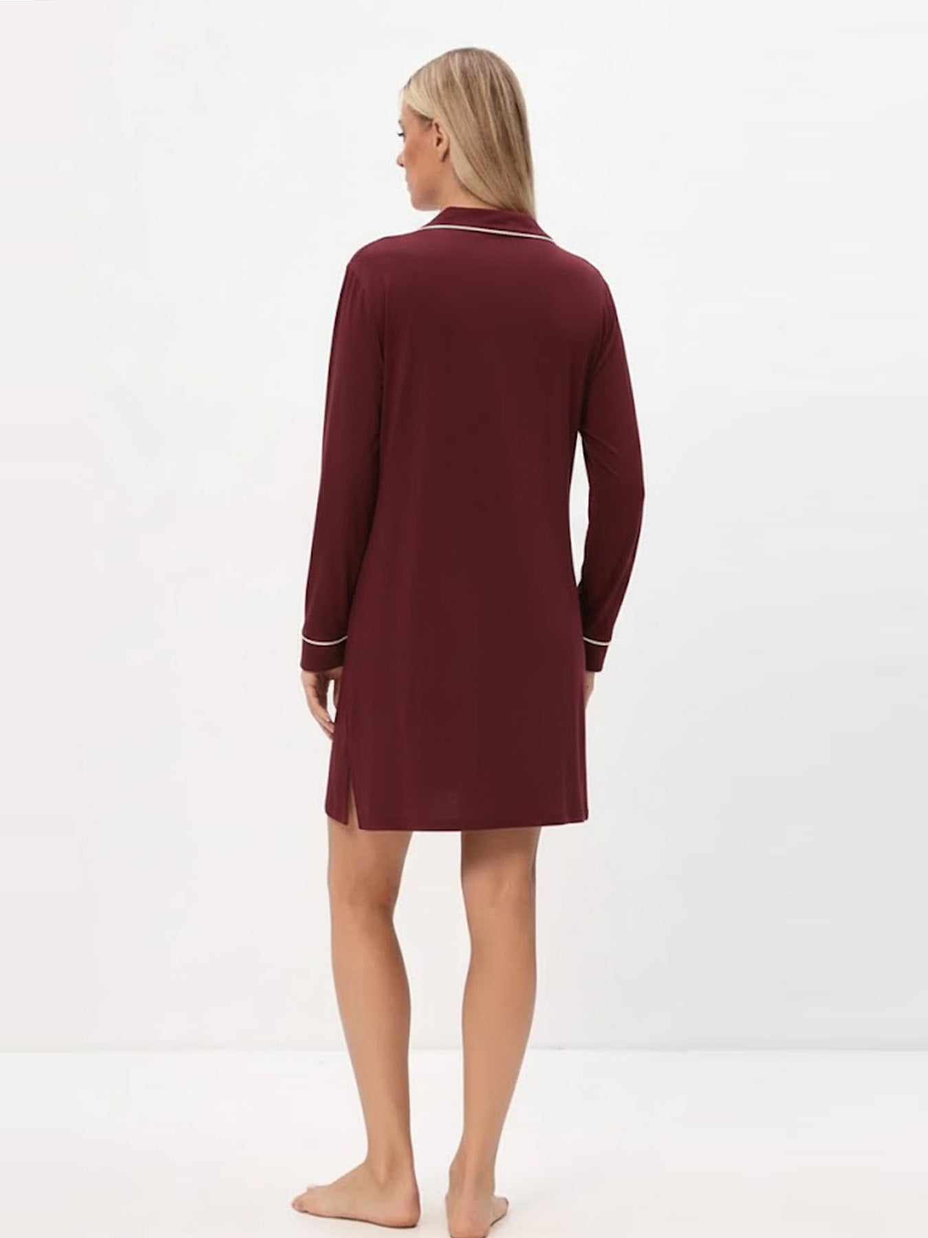 Damen-Nachthemd mit Hemdkragen